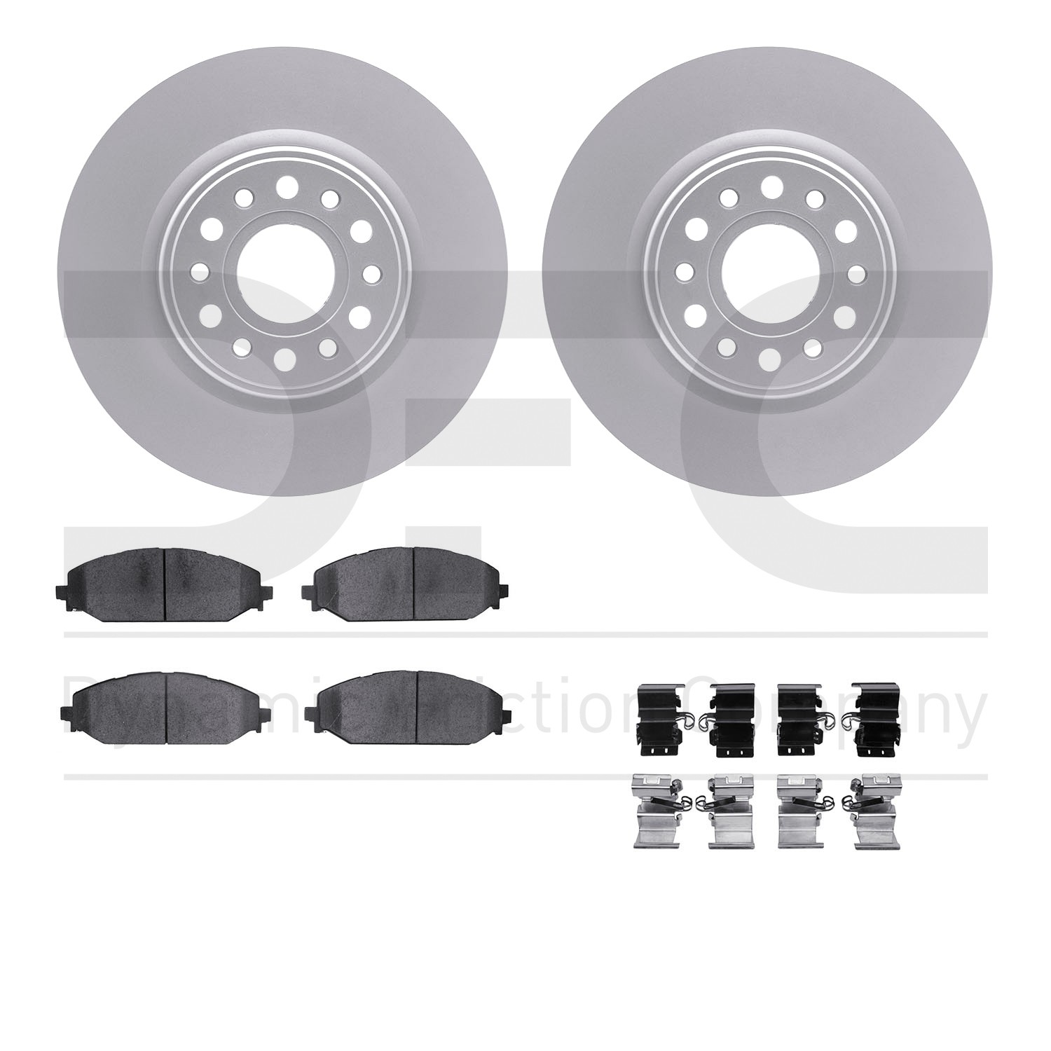 DFC GEOSPEC Coated Rotor- HD Brake Pad - Hardware