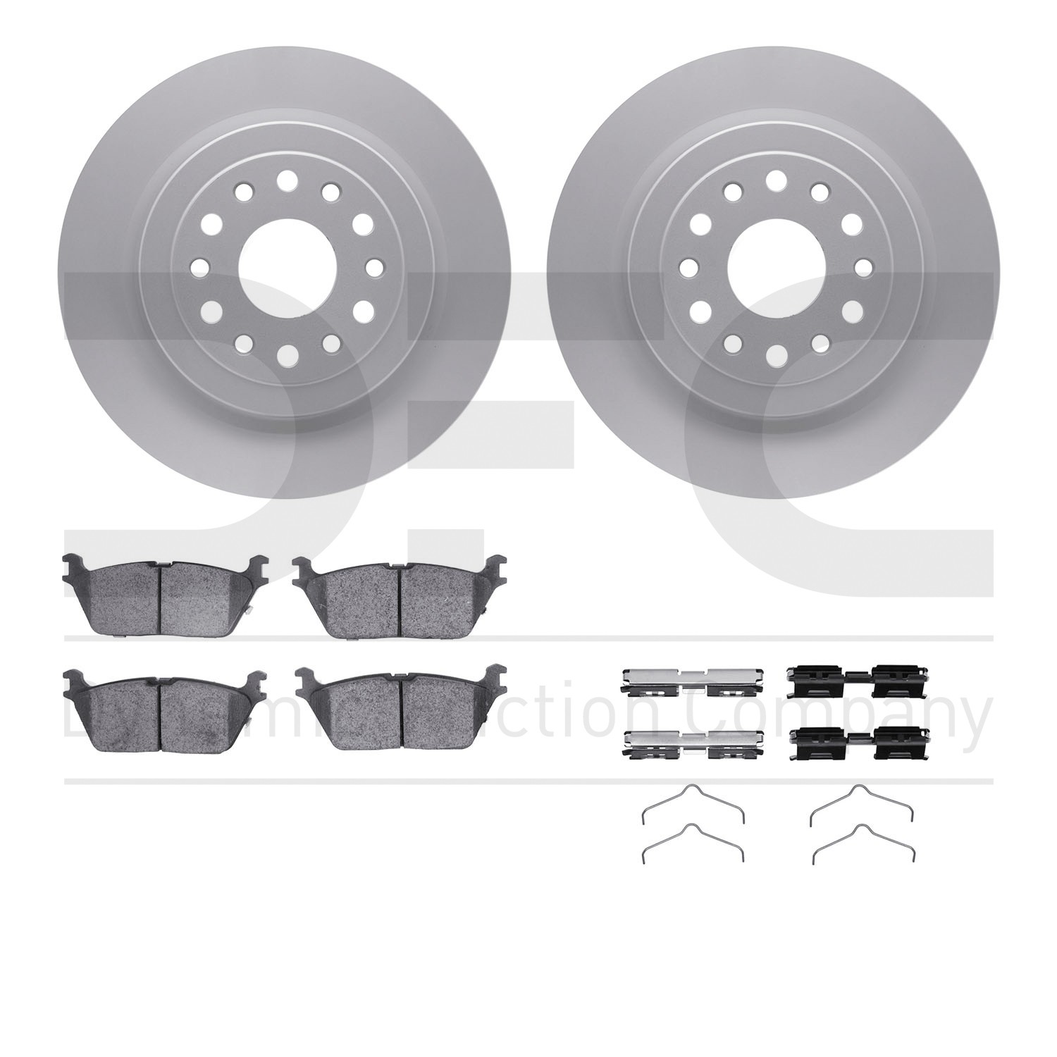 DFC GEOSPEC Coated Rotor- HD Brake Pad - Hardware