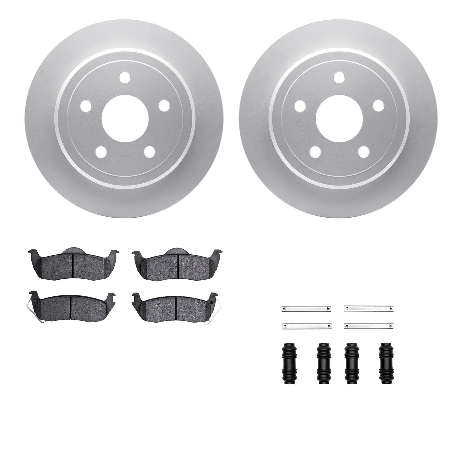 DFC GEOSPEC Coated Rotor- HD Brake Pad - Hardware