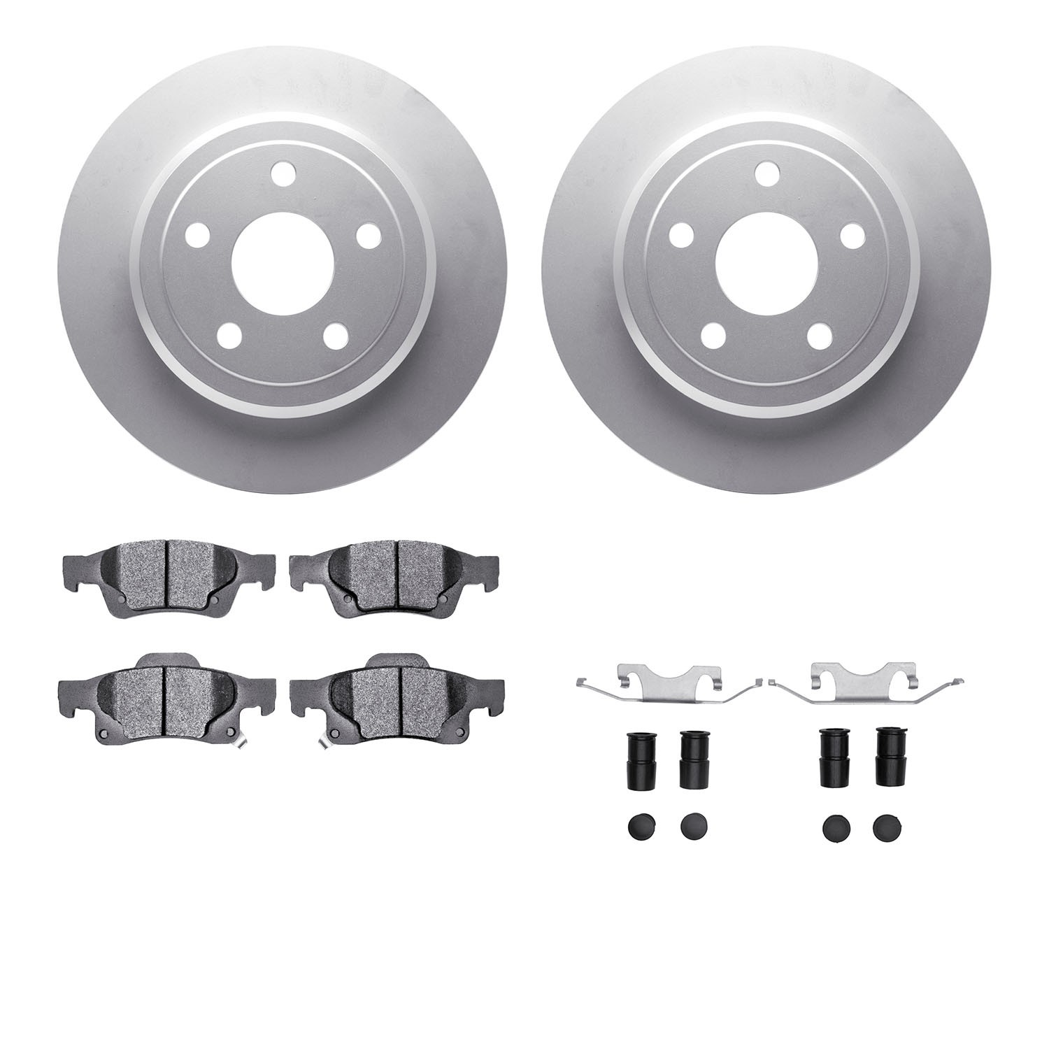 DFC GEOSPEC Coated Rotor- HD Brake Pad - Hardware