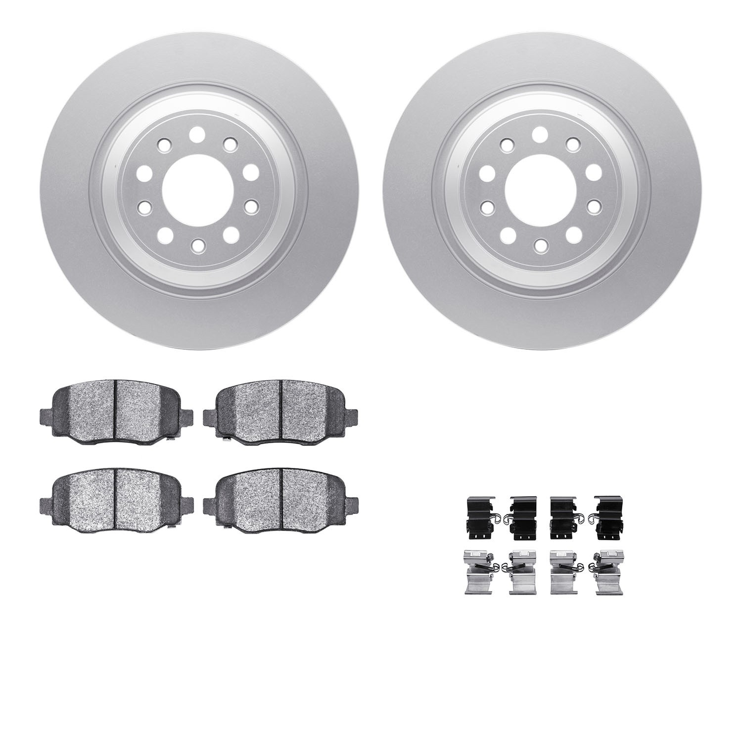 DFC GEOSPEC Coated Rotor- HD Brake Pad - Hardware