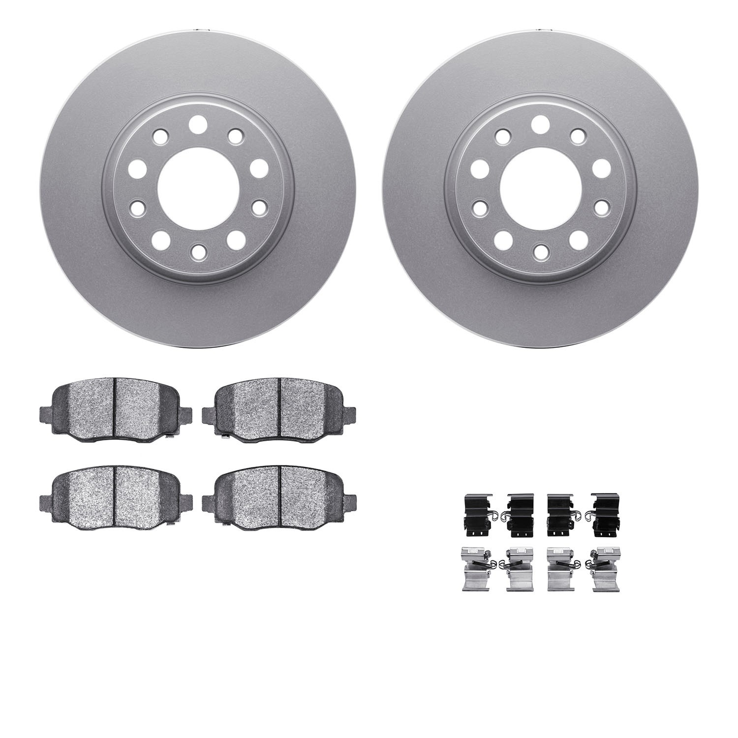 DFC GEOSPEC Coated Rotor- HD Brake Pad - Hardware