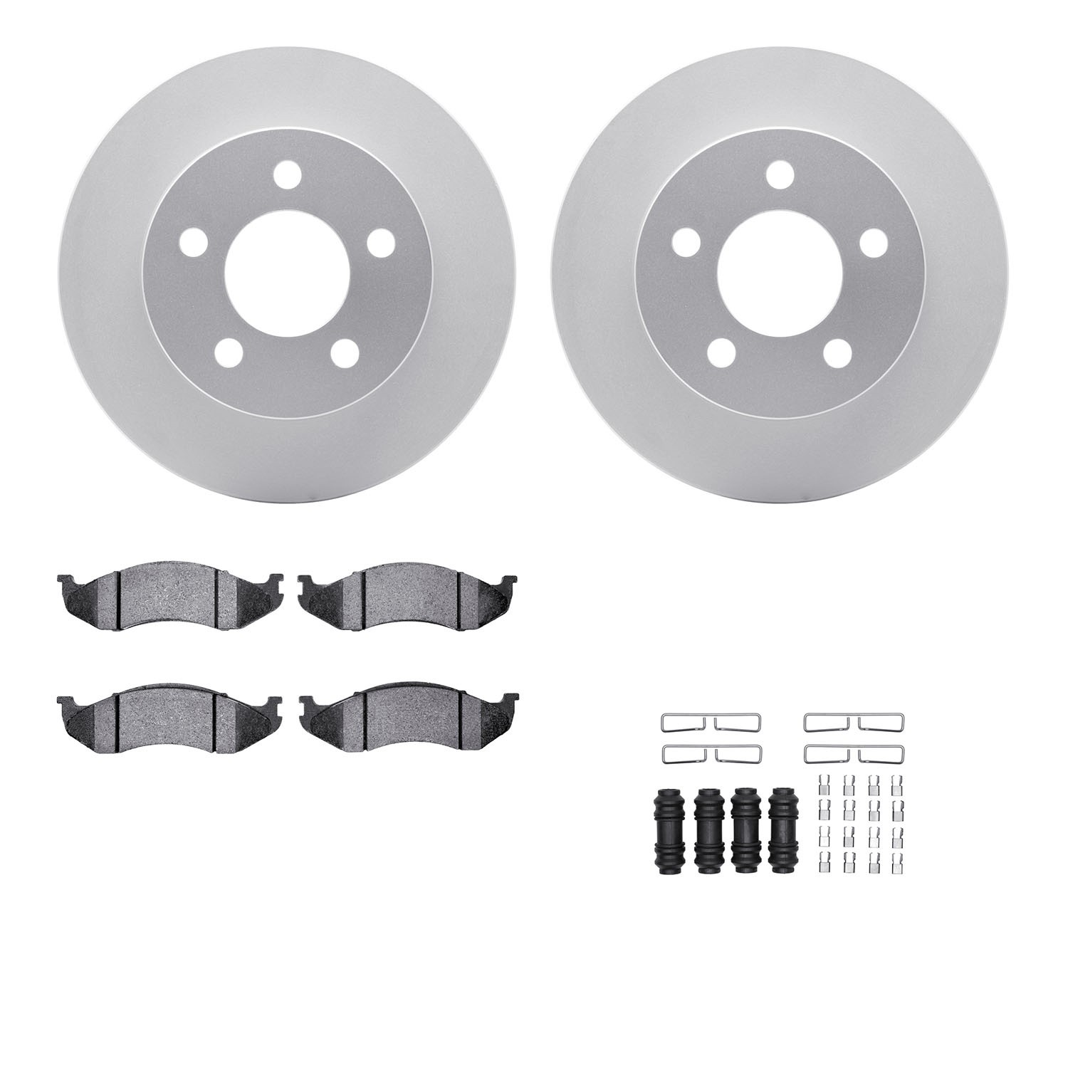 DFC GEOSPEC Coated Rotor- HD Brake Pad - Hardware