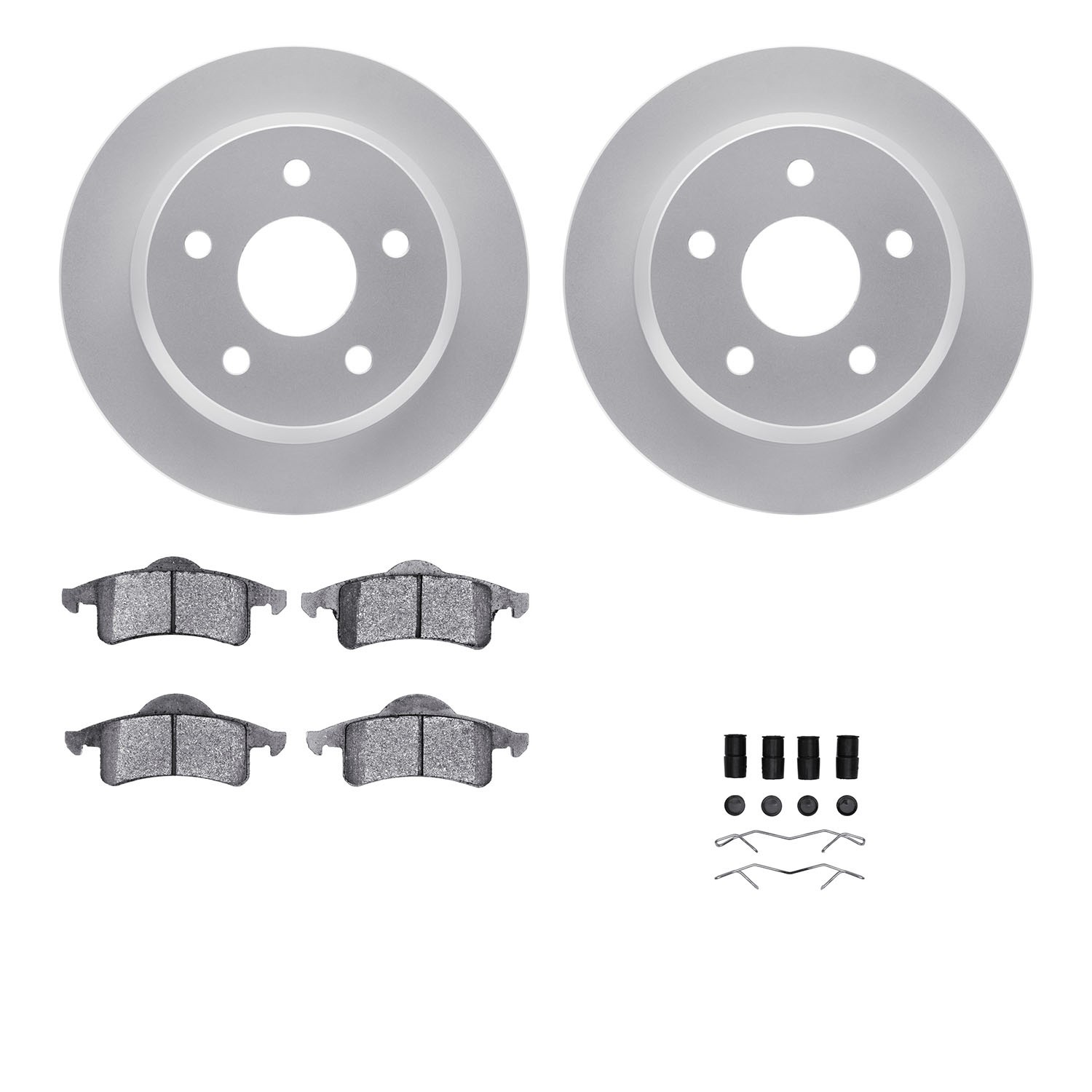 DFC GEOSPEC Coated Rotor- HD Brake Pad - Hardware
