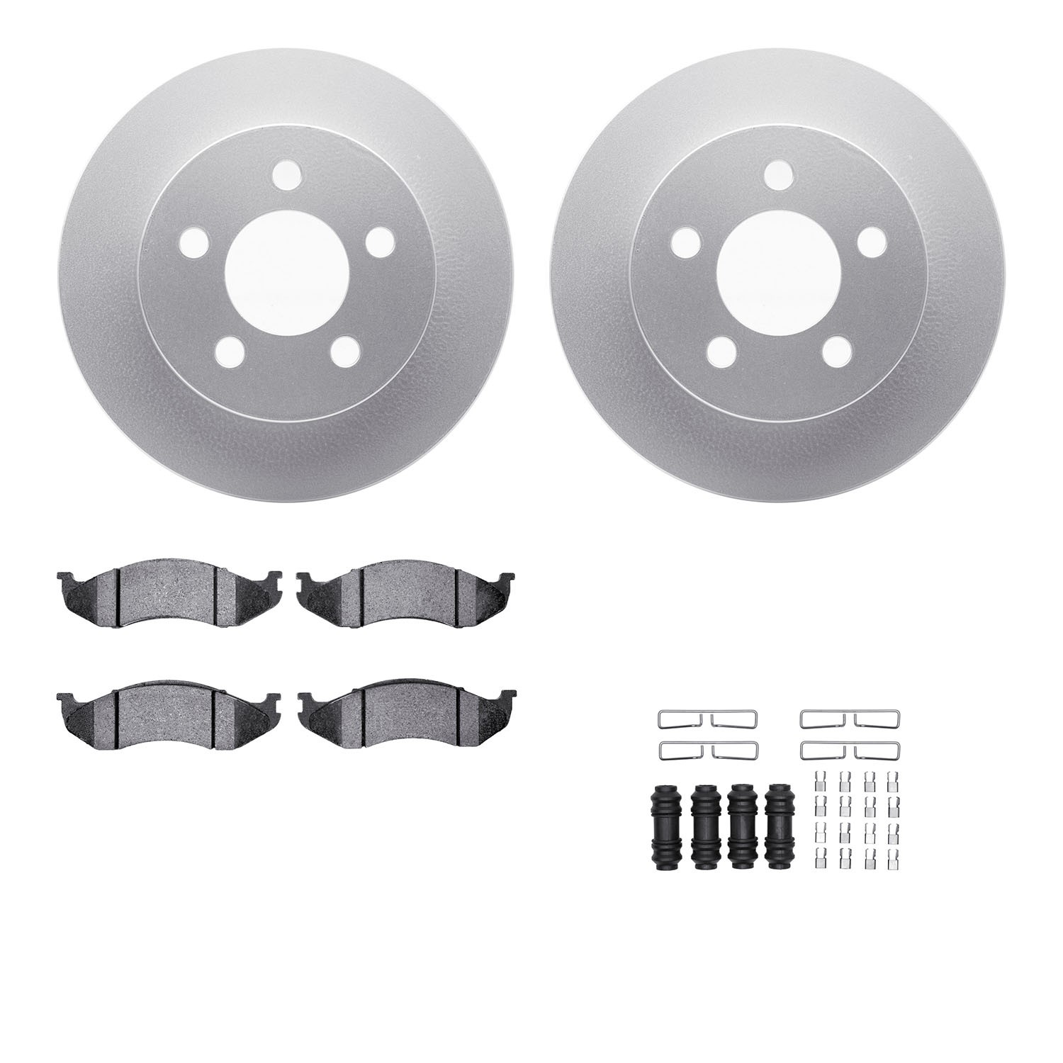DFC GEOSPEC Coated Rotor- HD Brake Pad - Hardware