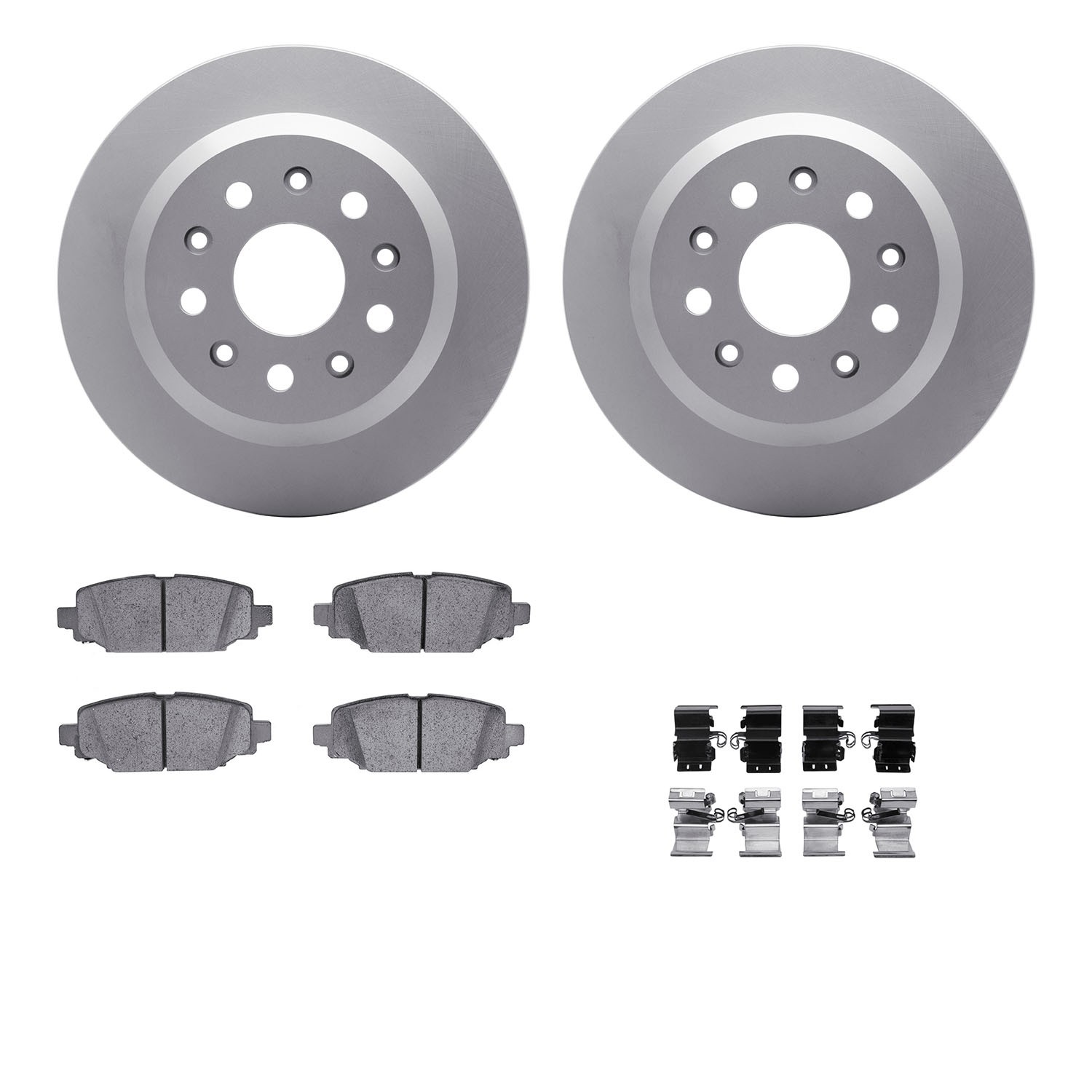 DFC GEOSPEC Coated Rotor- HD Brake Pad - Hardware