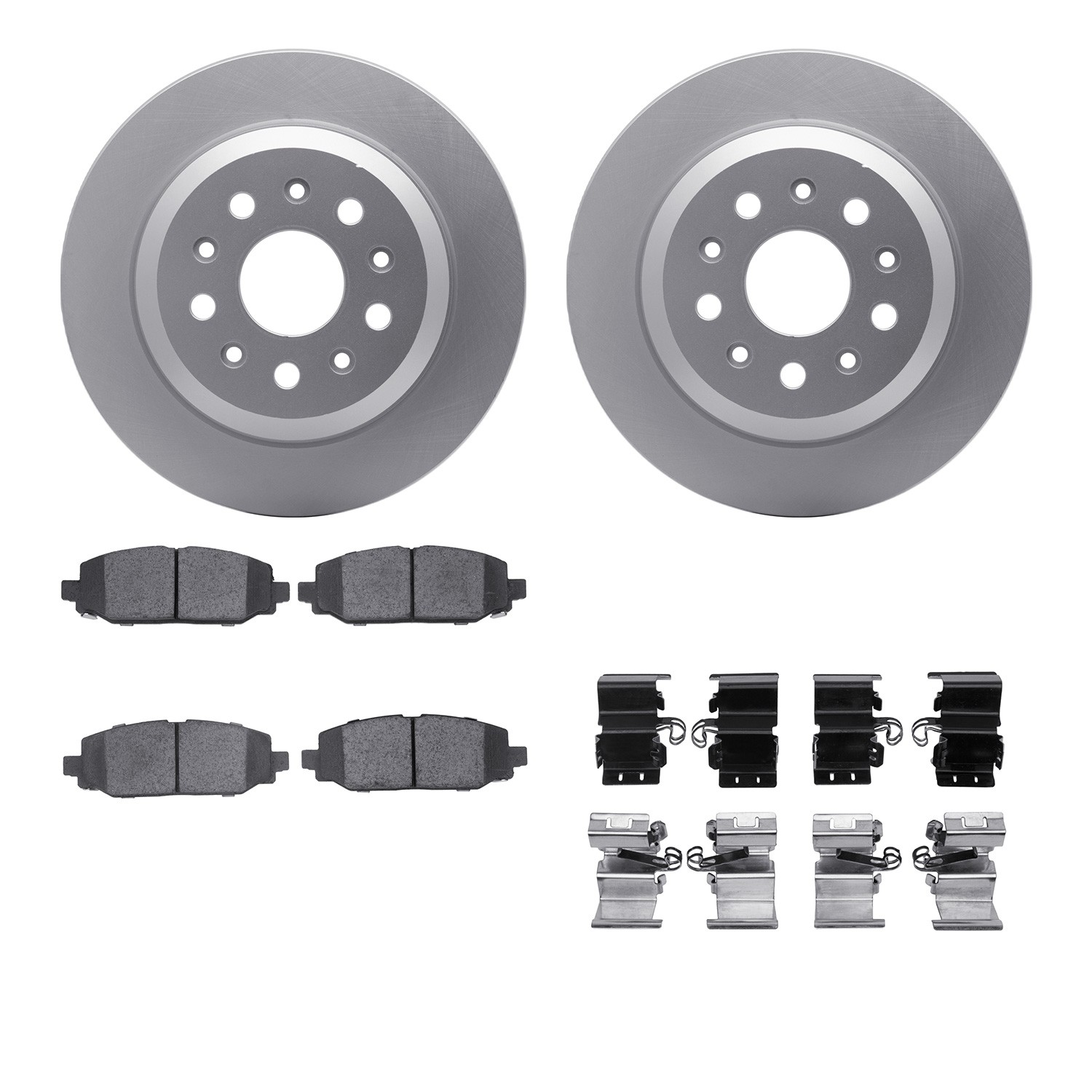DFC GEOSPEC Coated Rotor- HD Brake Pad - Hardware
