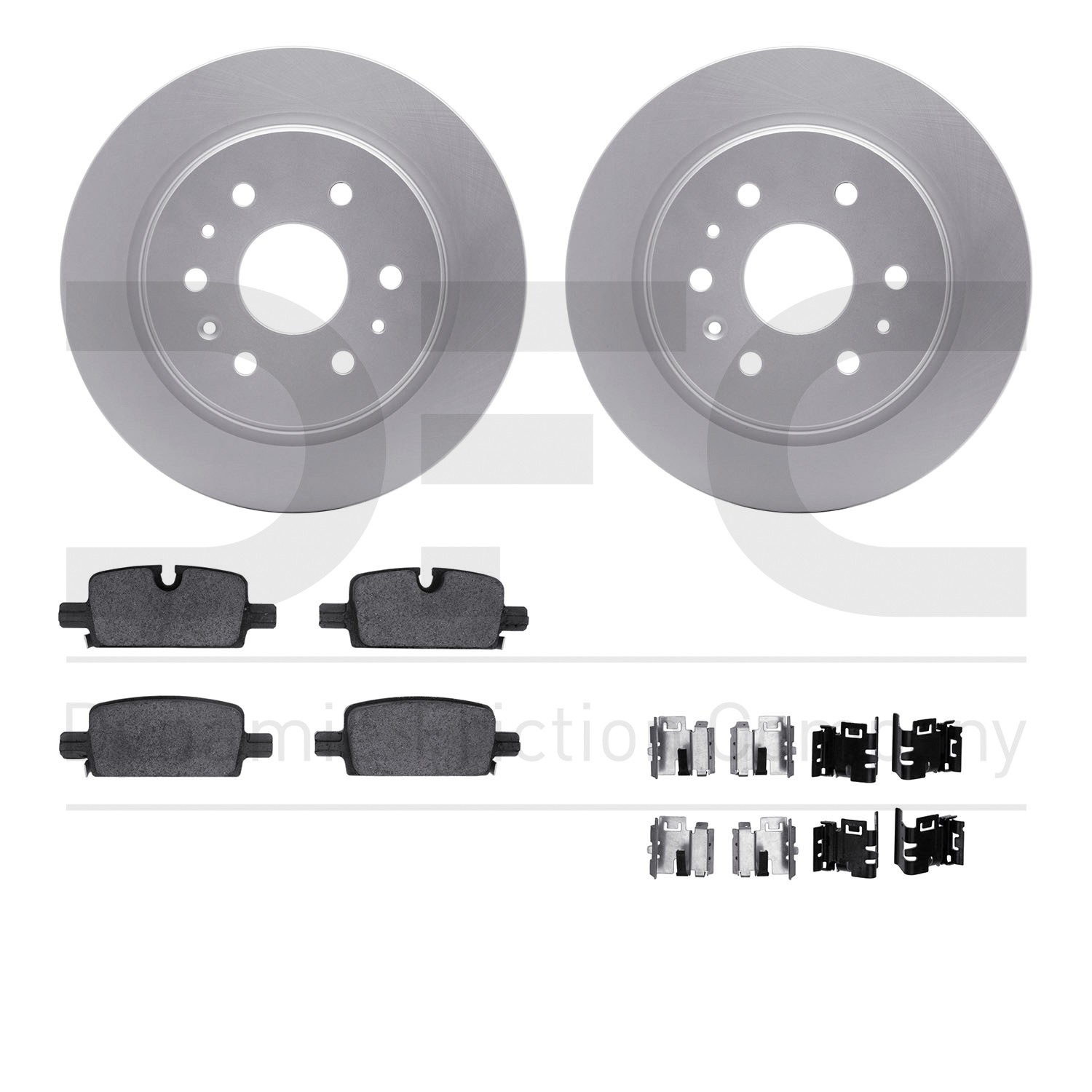 DFC GEOSPEC Coated Rotor- HD Brake Pad - Hardware