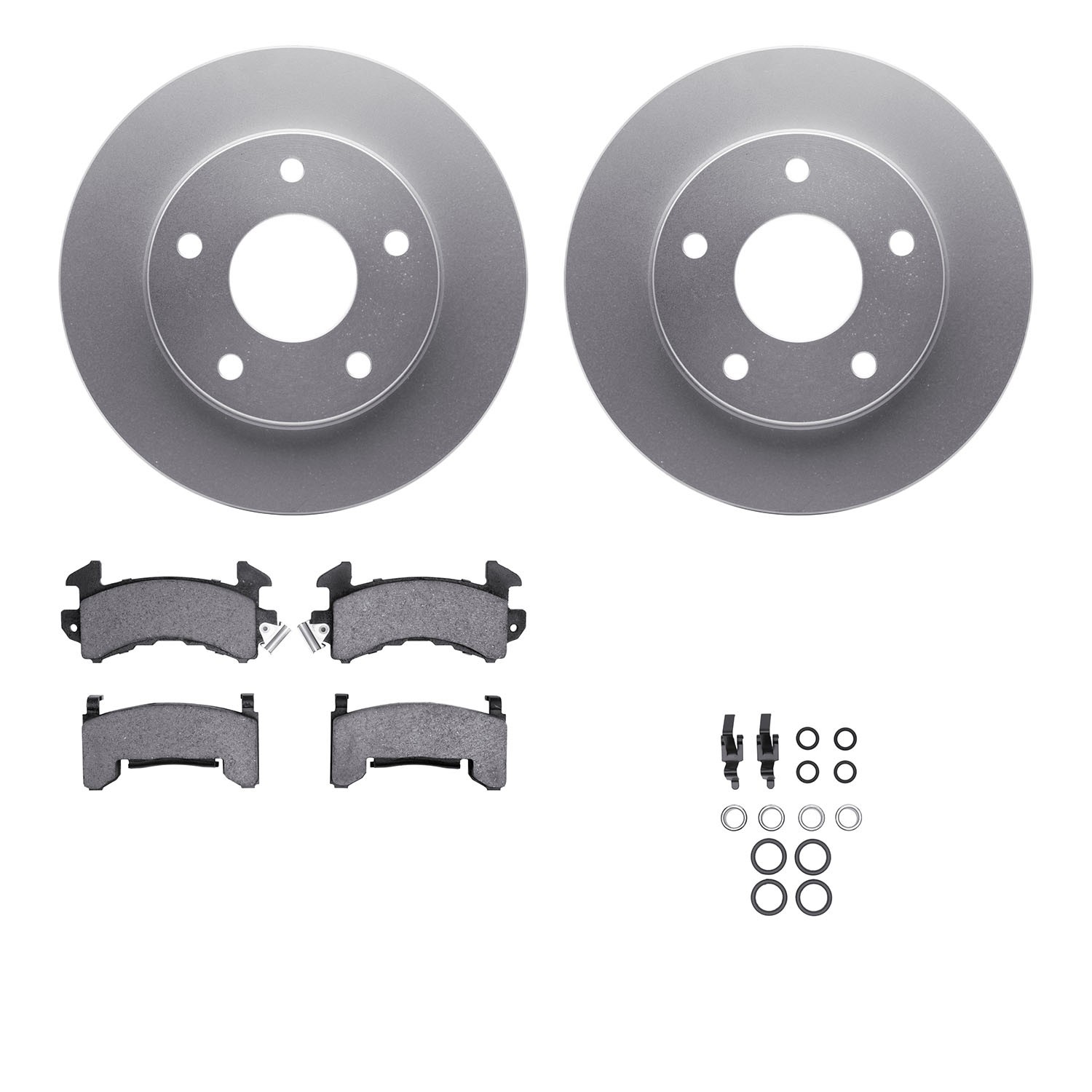 DFC GEOSPEC Coated Rotor- HD Brake Pad - Hardware