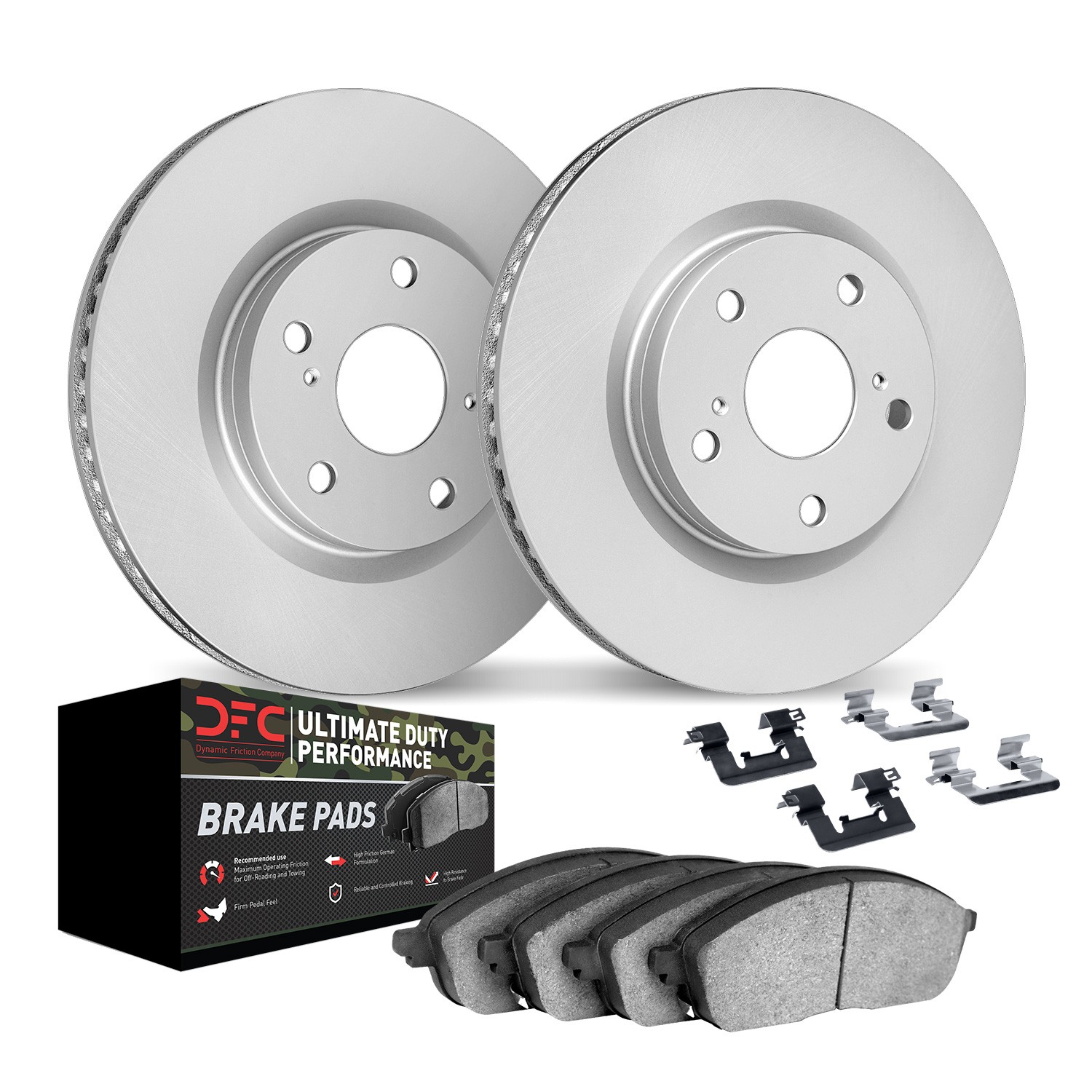 DFC GEOSPEC Coated Rotor- HD Brake Pad - Hardware
