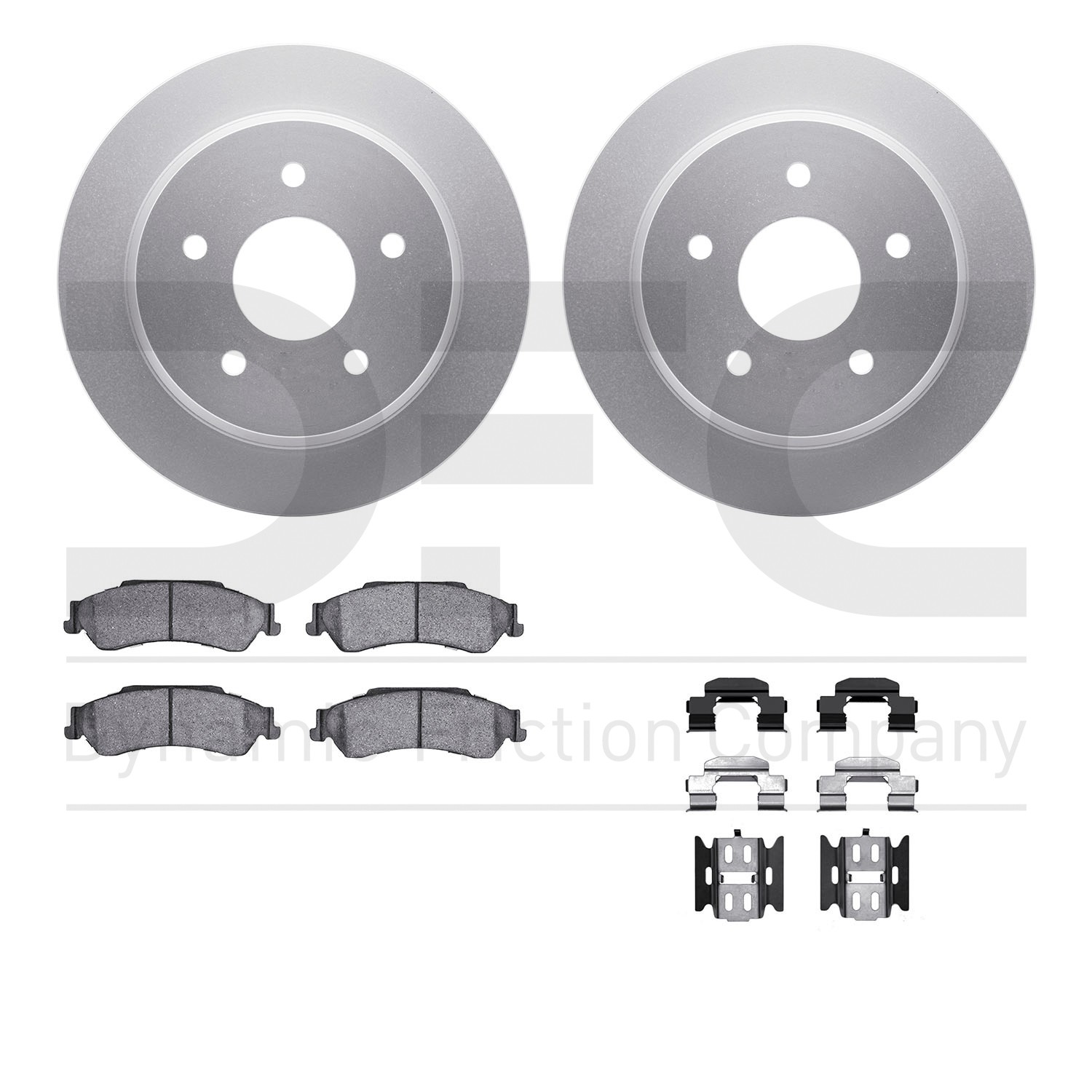 DFC GEOSPEC Coated Rotor- HD Brake Pad - Hardware