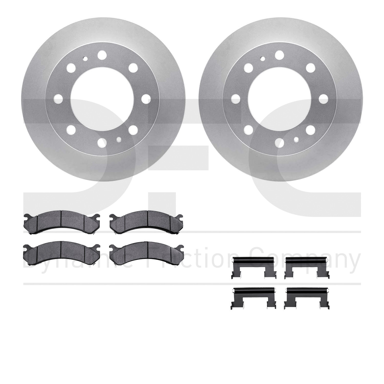 DFC GEOSPEC Coated Rotor- HD Brake Pad - Hardware