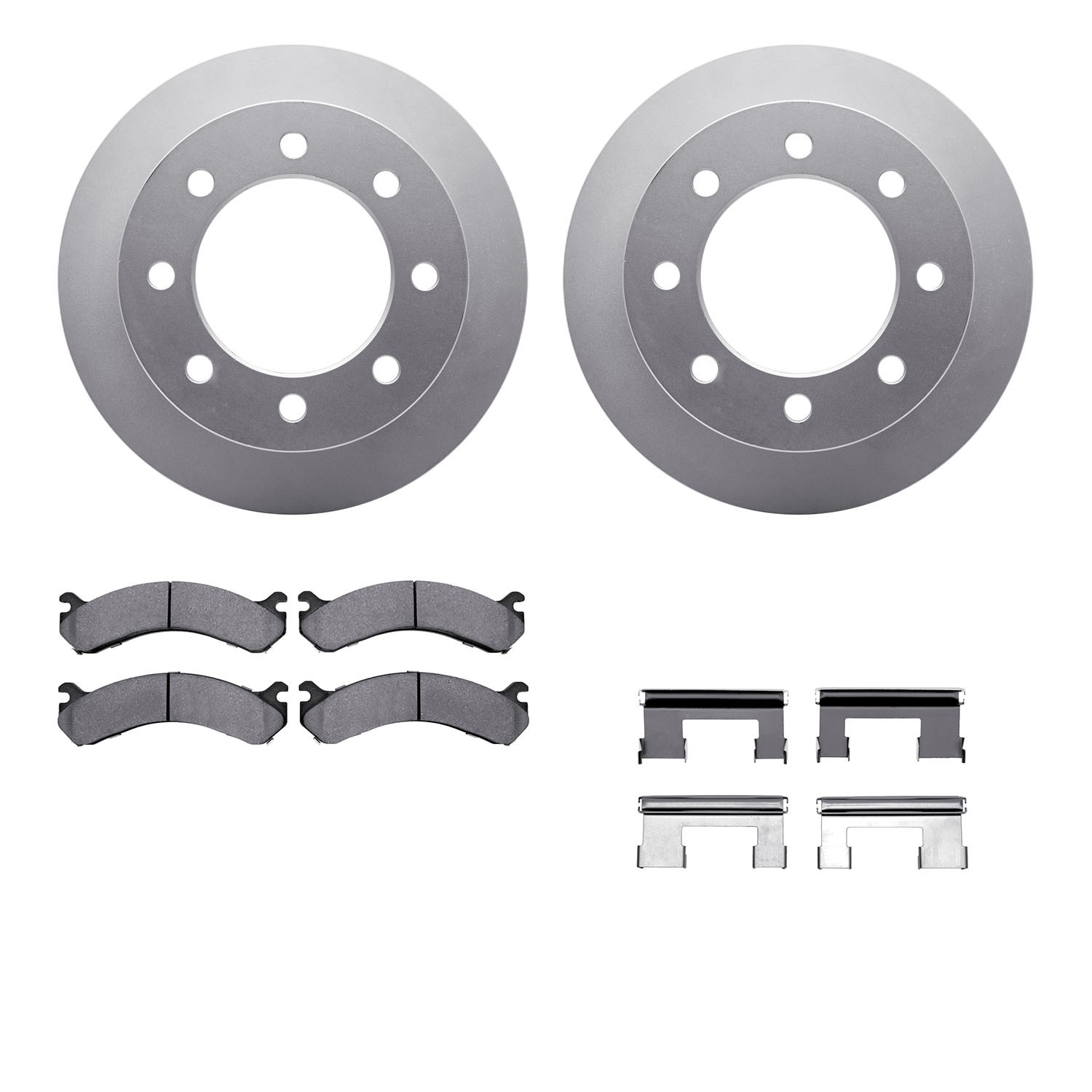DFC GEOSPEC Coated Rotor- HD Brake Pad - Hardware