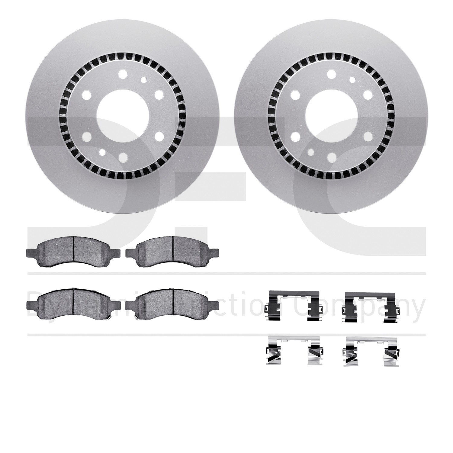 DFC GEOSPEC Coated Rotor- HD Brake Pad - Hardware