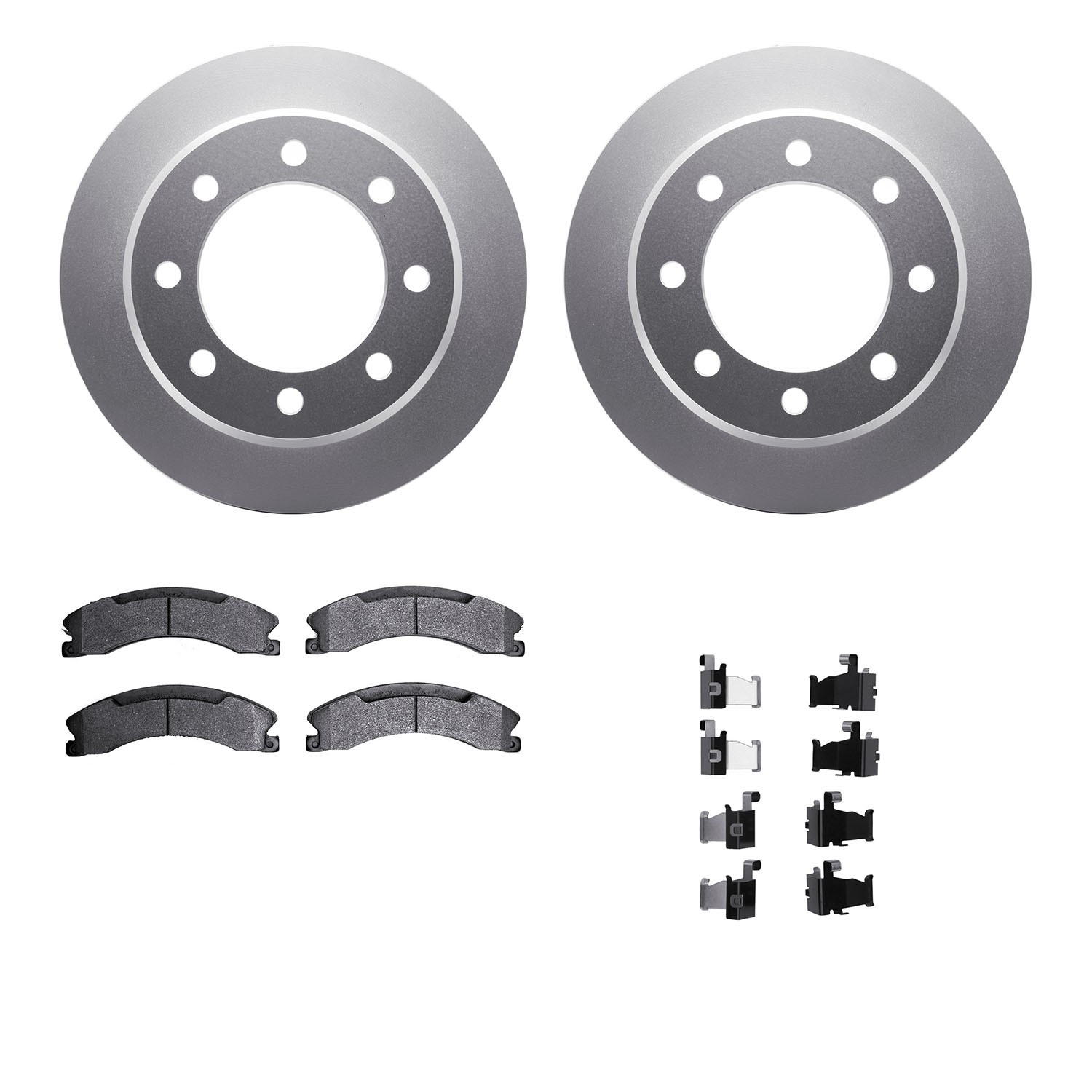 DFC GEOSPEC Coated Rotor- HD Brake Pad - Hardware