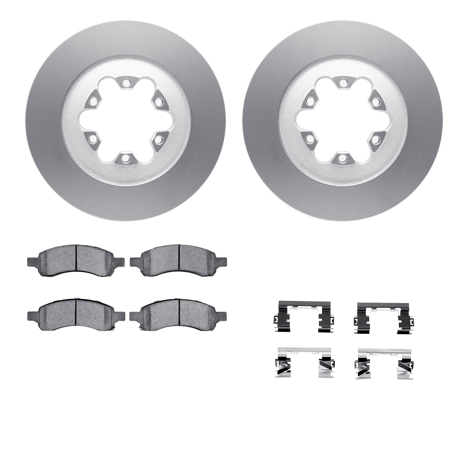 DFC GEOSPEC Coated Rotor- HD Brake Pad - Hardware