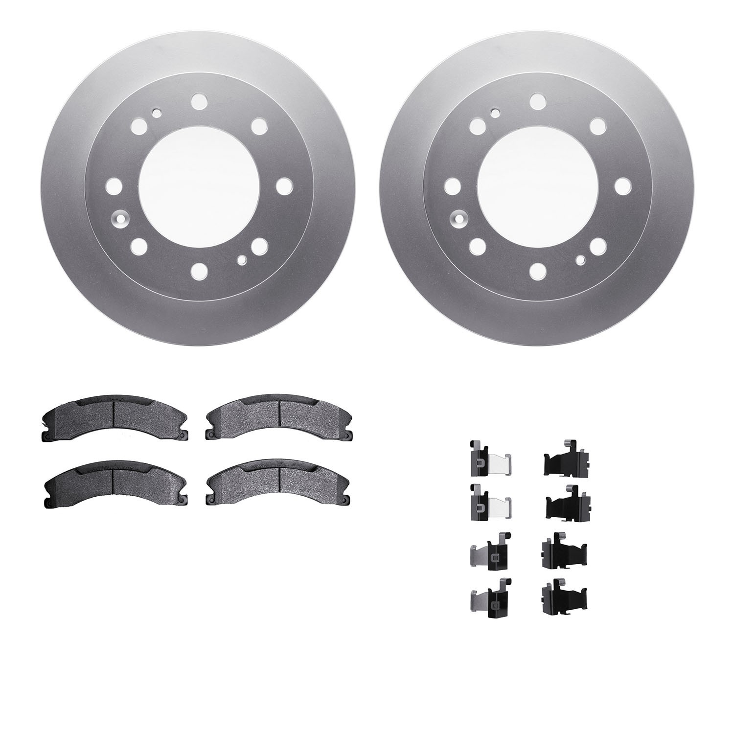 DFC GEOSPEC Coated Rotor- HD Brake Pad - Hardware