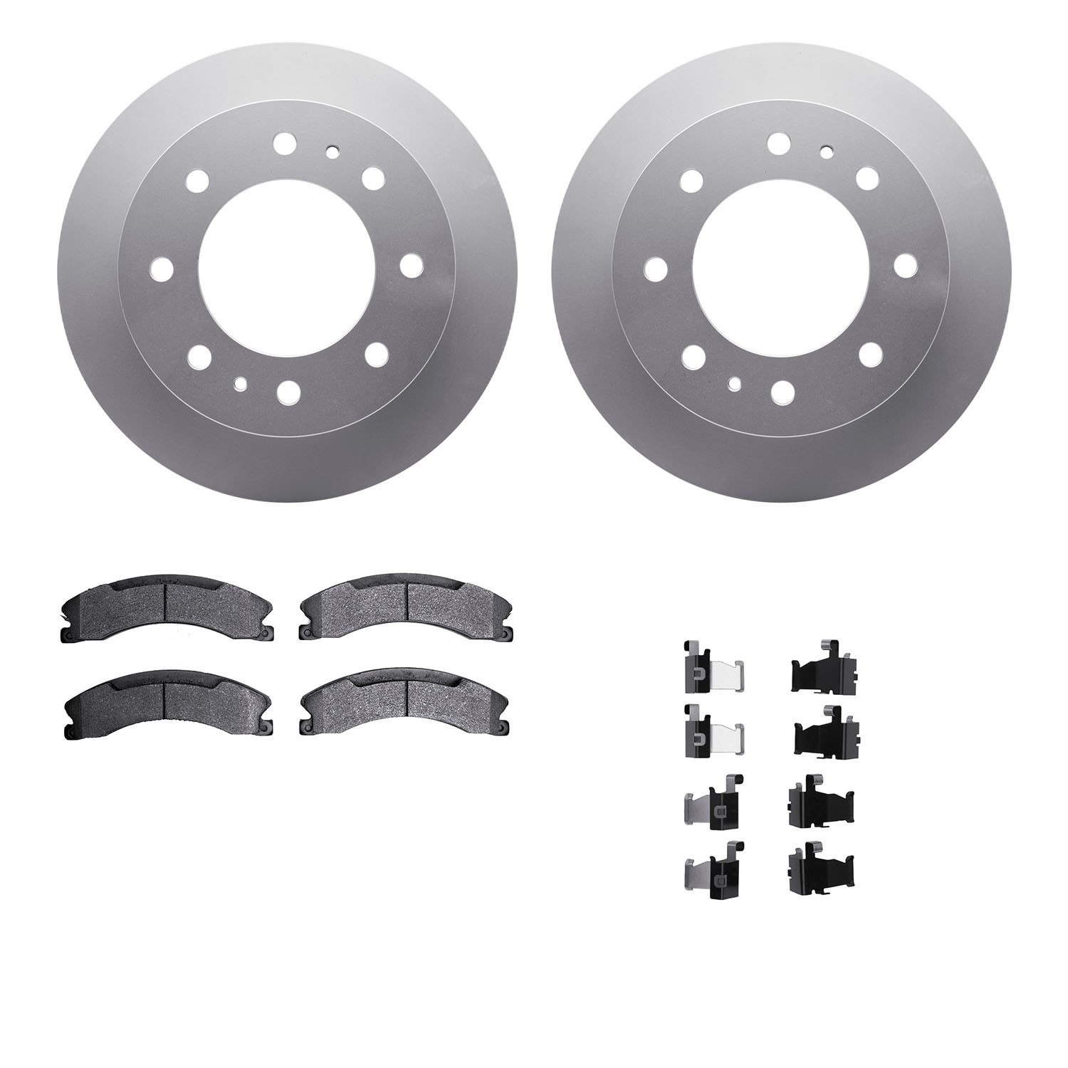DFC GEOSPEC Coated Rotor- HD Brake Pad - Hardware