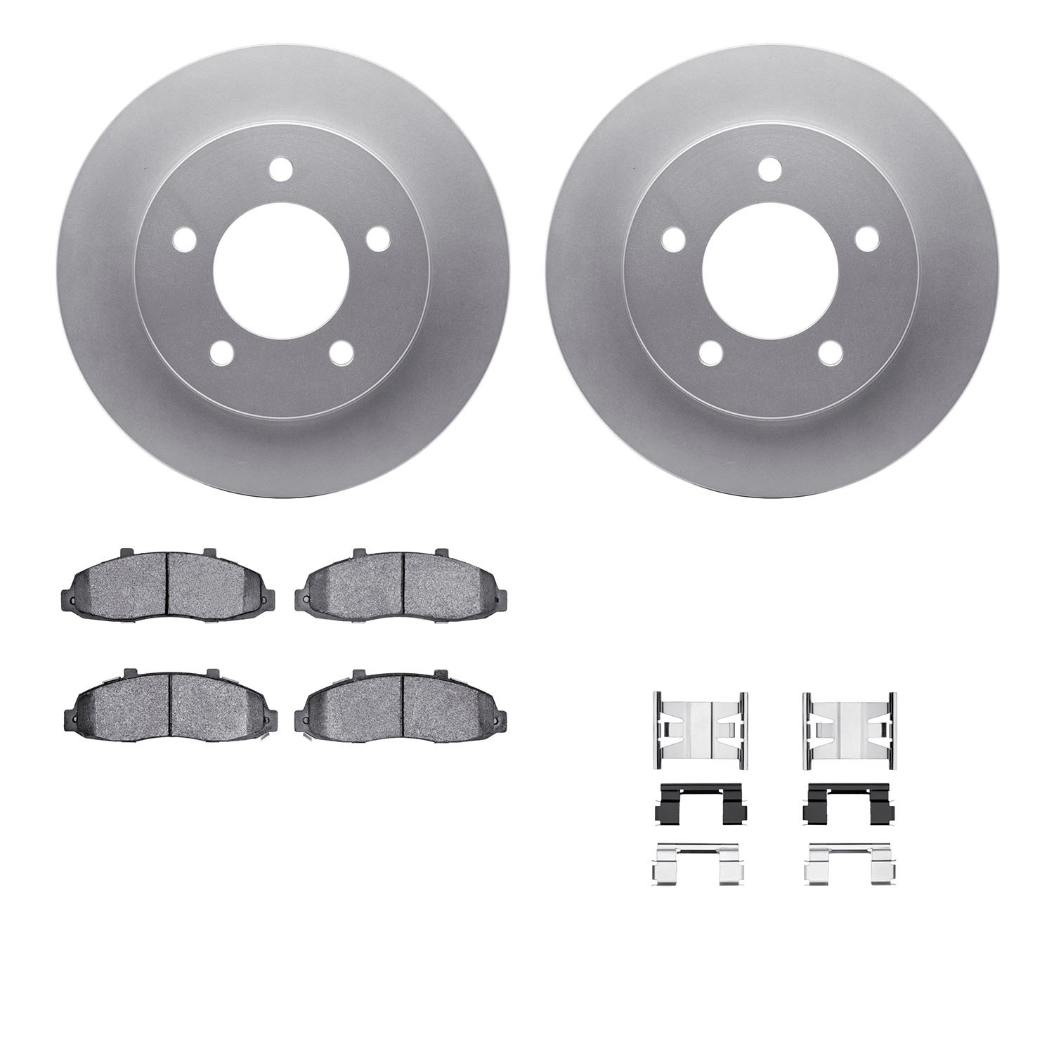DFC GEOSPEC Coated Rotor- HD Brake Pad - Hardware