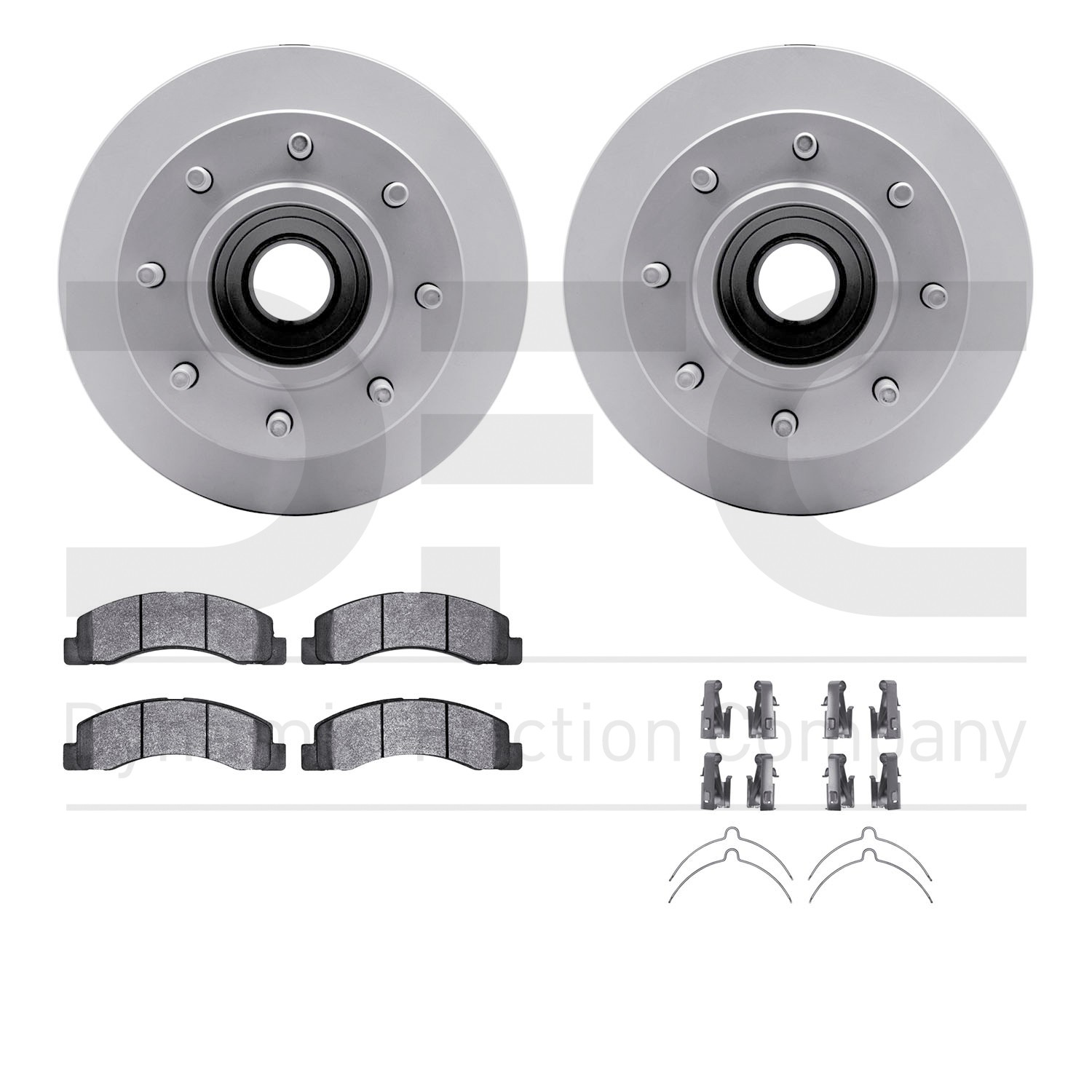 DFC GEOSPEC Coated Rotor- HD Brake Pad - Hardware