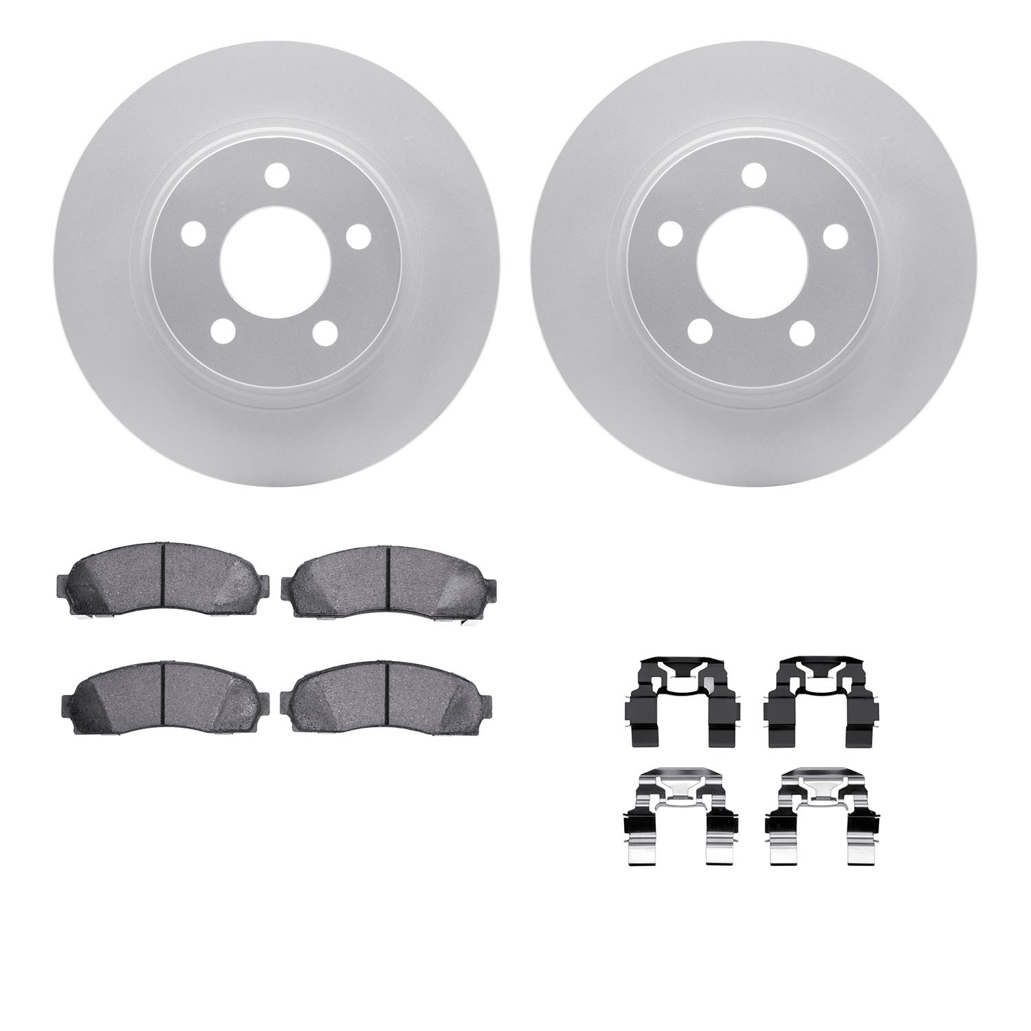 DFC GEOSPEC Coated Rotor- HD Brake Pad - Hardware