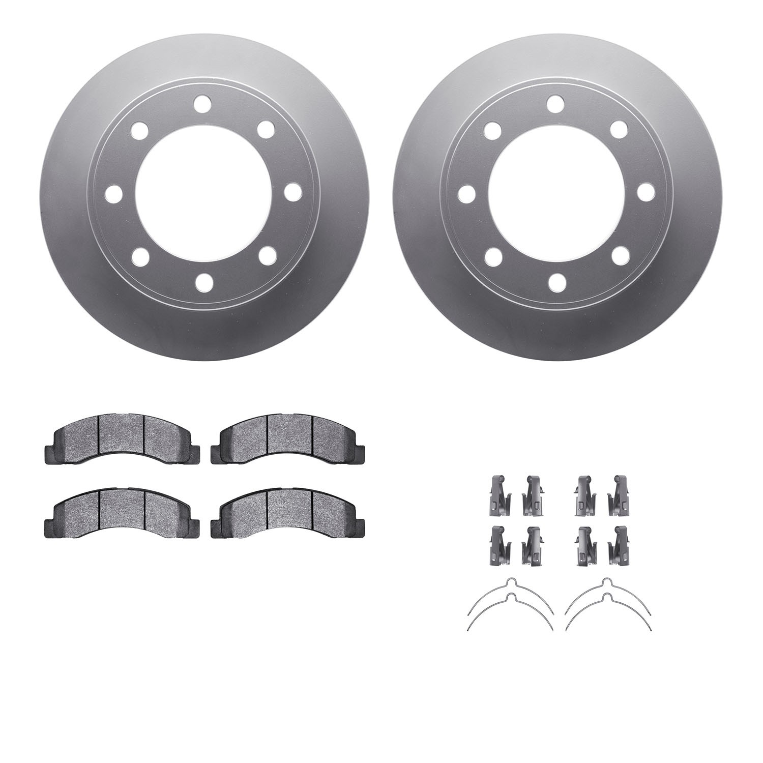 DFC GEOSPEC Coated Rotor- HD Brake Pad - Hardware