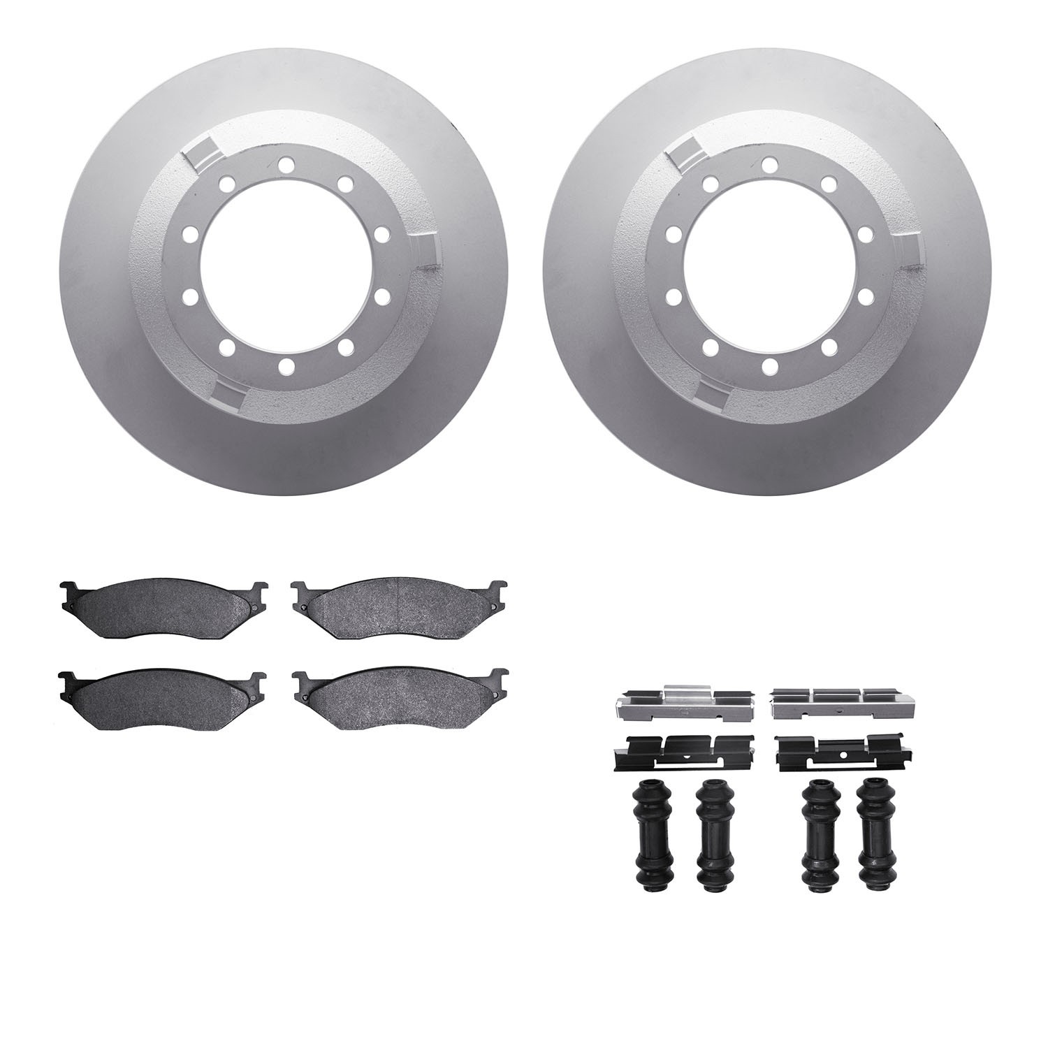DFC GEOSPEC Coated Rotor- HD Brake Pad - Hardware