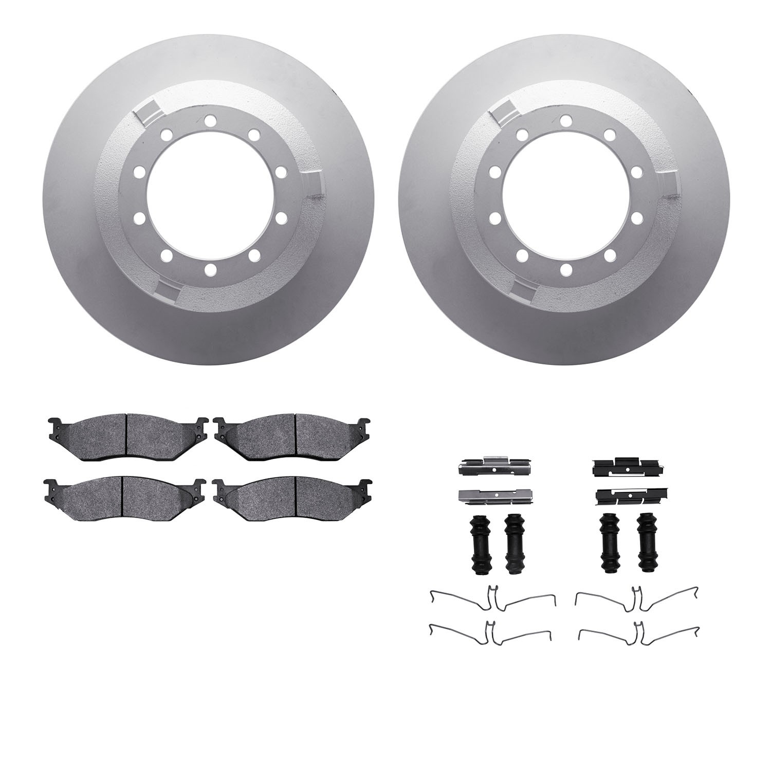 DFC GEOSPEC Coated Rotor- HD Brake Pad - Hardware