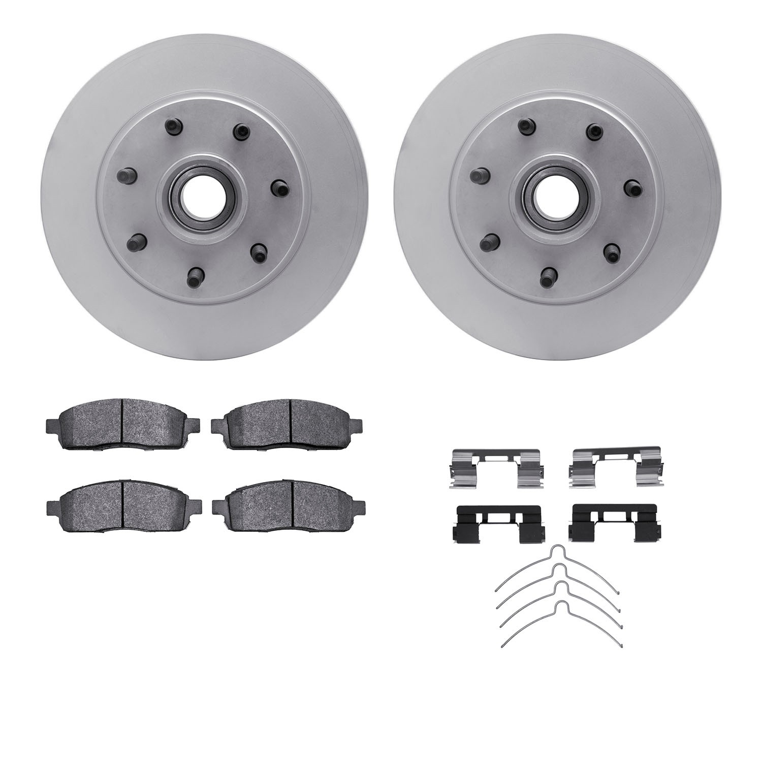 DFC GEOSPEC Coated Rotor- HD Brake Pad - Hardware