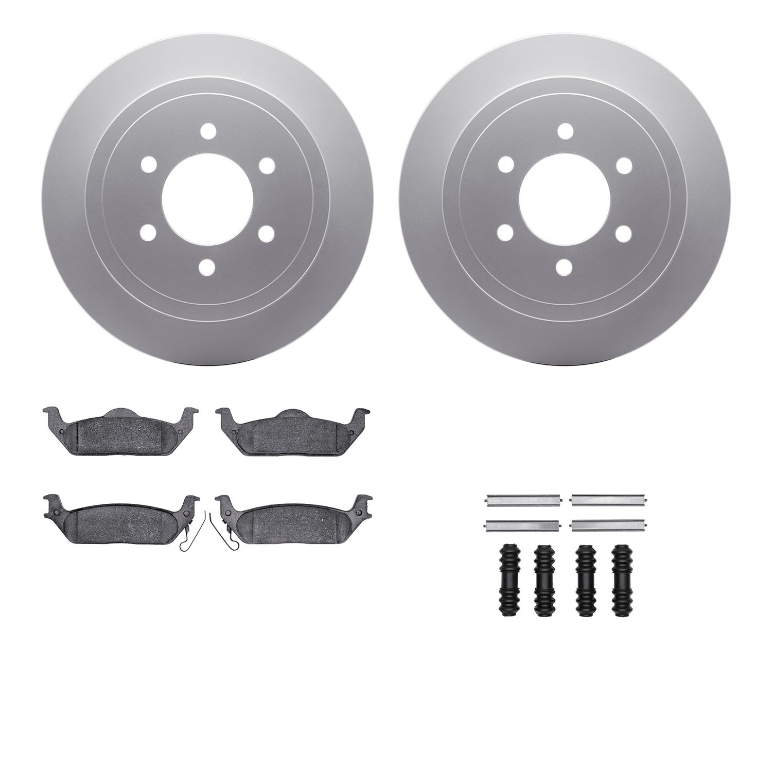 DFC GEOSPEC Coated Rotor- HD Brake Pad - Hardware
