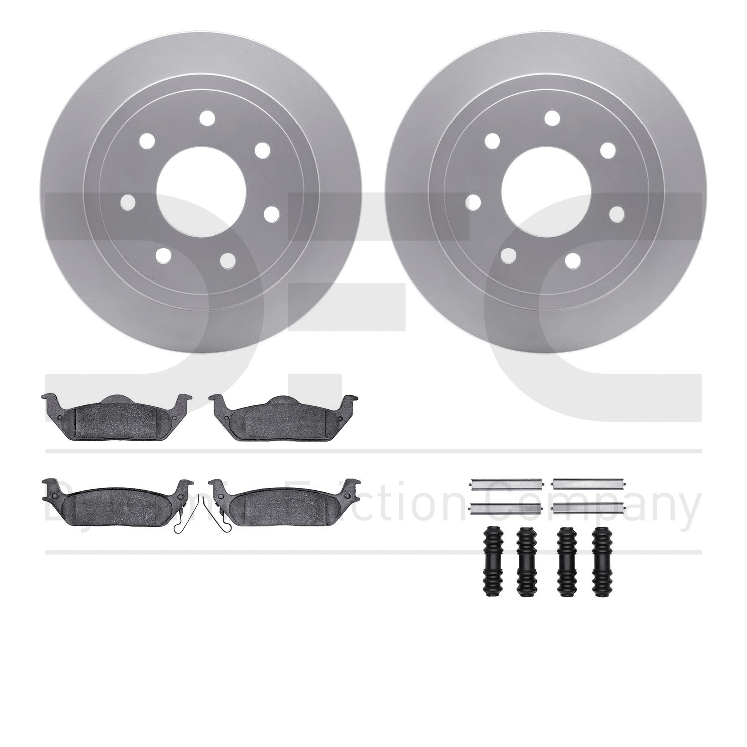 DFC GEOSPEC Coated Rotor- HD Brake Pad - Hardware