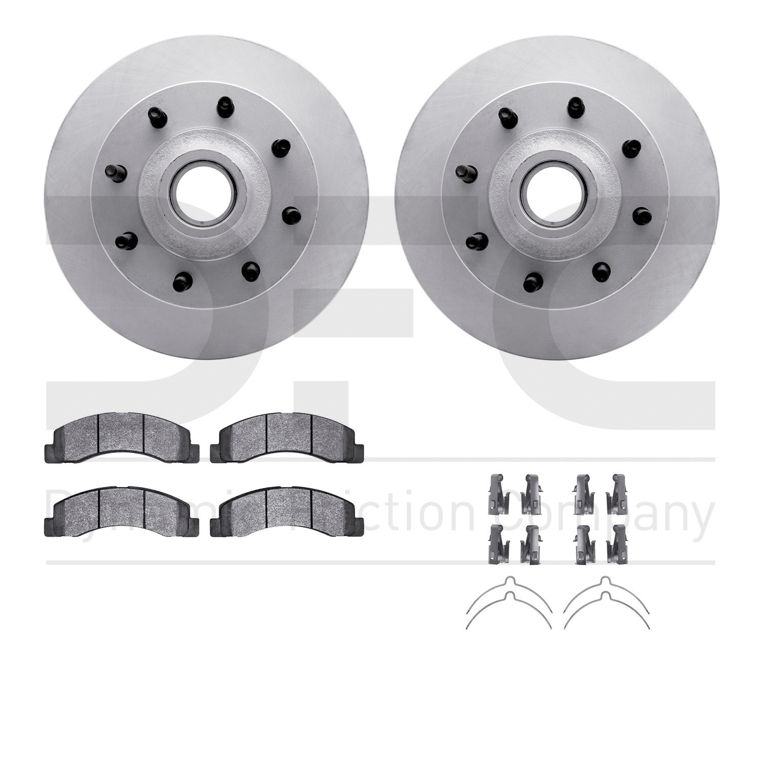 DFC GEOSPEC Coated Rotor- HD Brake Pad - Hardware