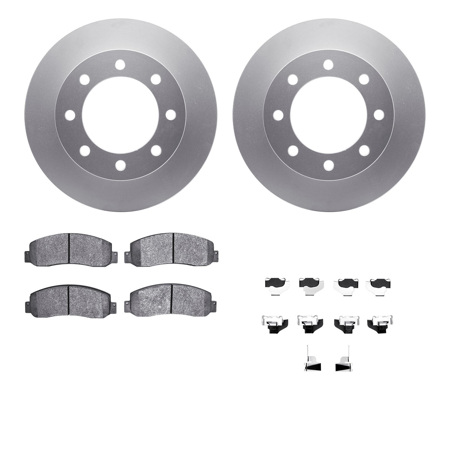 DFC GEOSPEC Coated Rotor- HD Brake Pad - Hardware