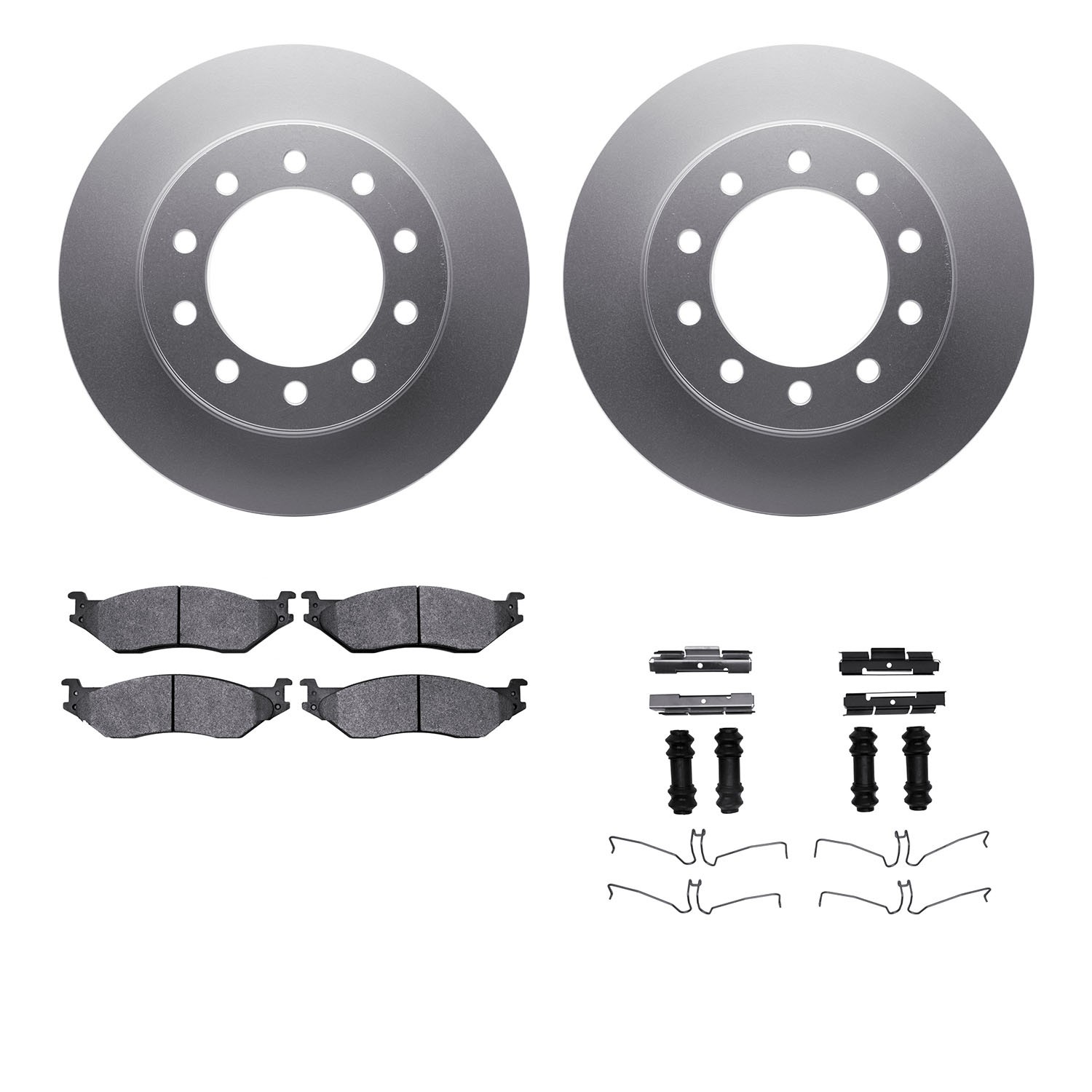 DFC GEOSPEC Coated Rotor- HD Brake Pad - Hardware