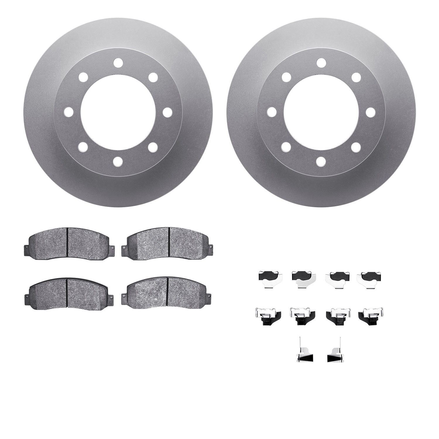 DFC GEOSPEC Coated Rotor- HD Brake Pad - Hardware