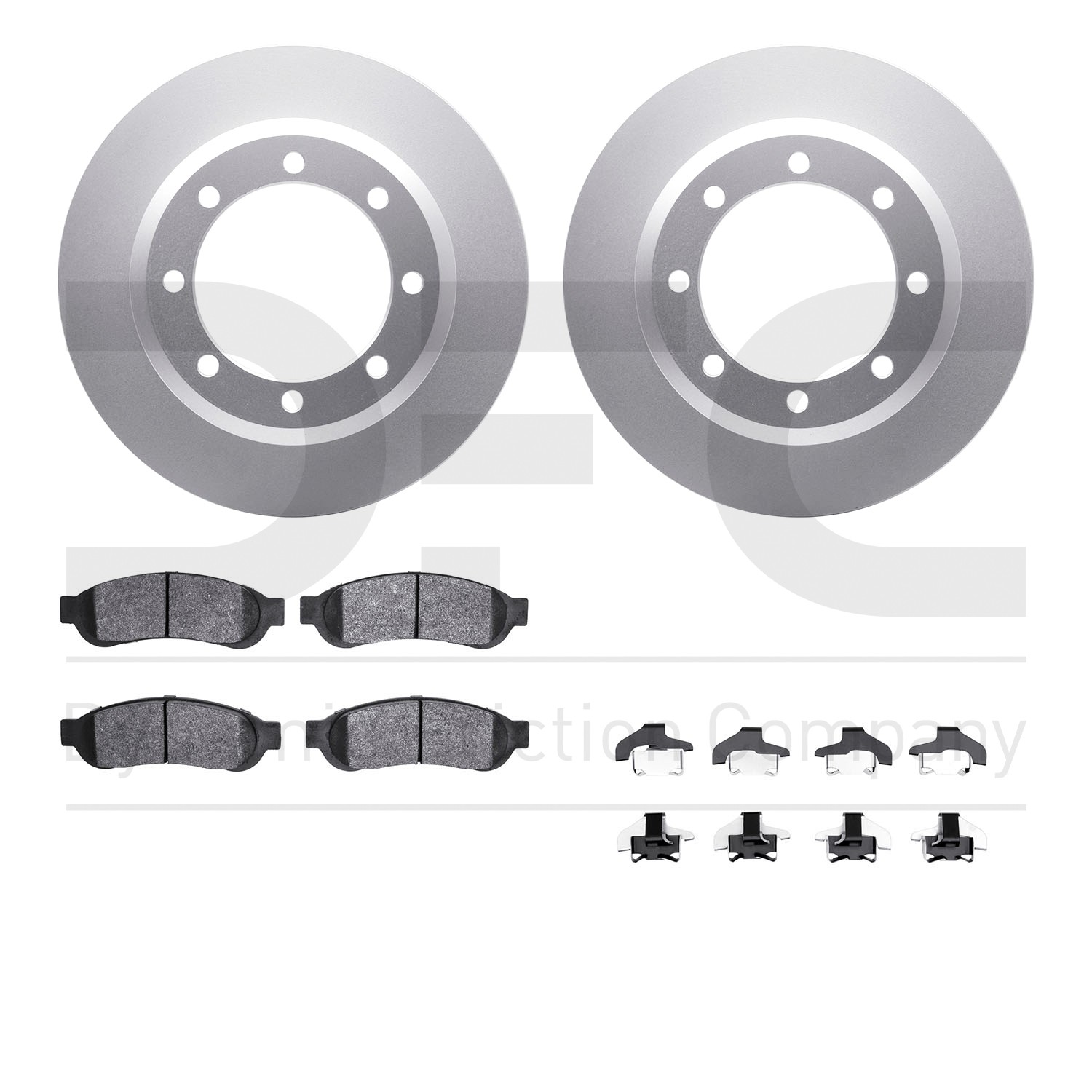 DFC GEOSPEC Coated Rotor- HD Brake Pad - Hardware