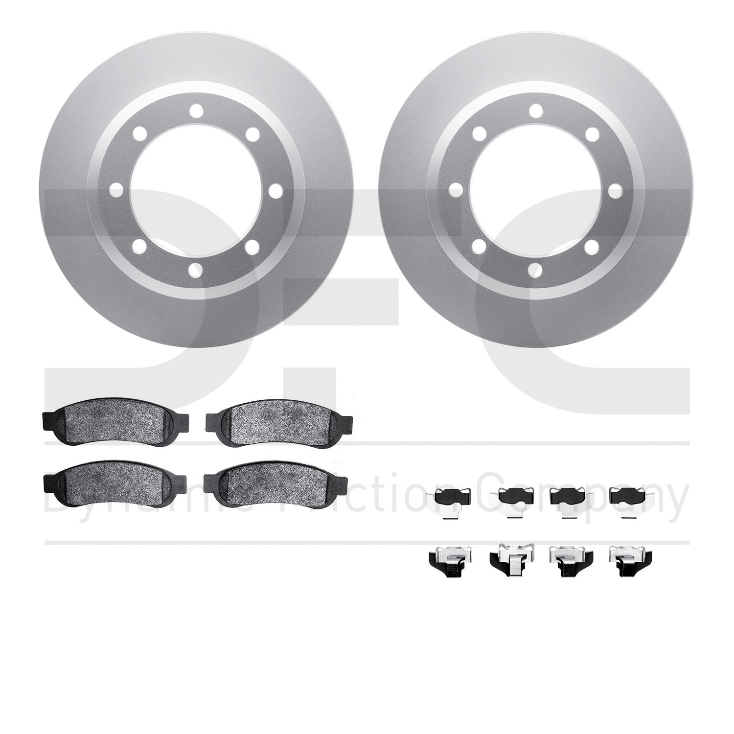 DFC GEOSPEC Coated Rotor- HD Brake Pad - Hardware