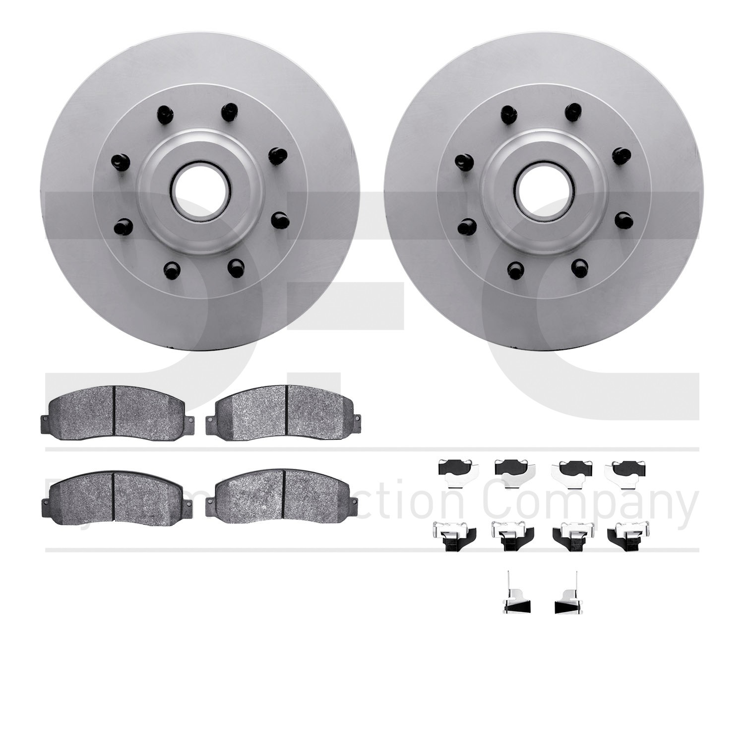 DFC GEOSPEC Coated Rotor- HD Brake Pad - Hardware