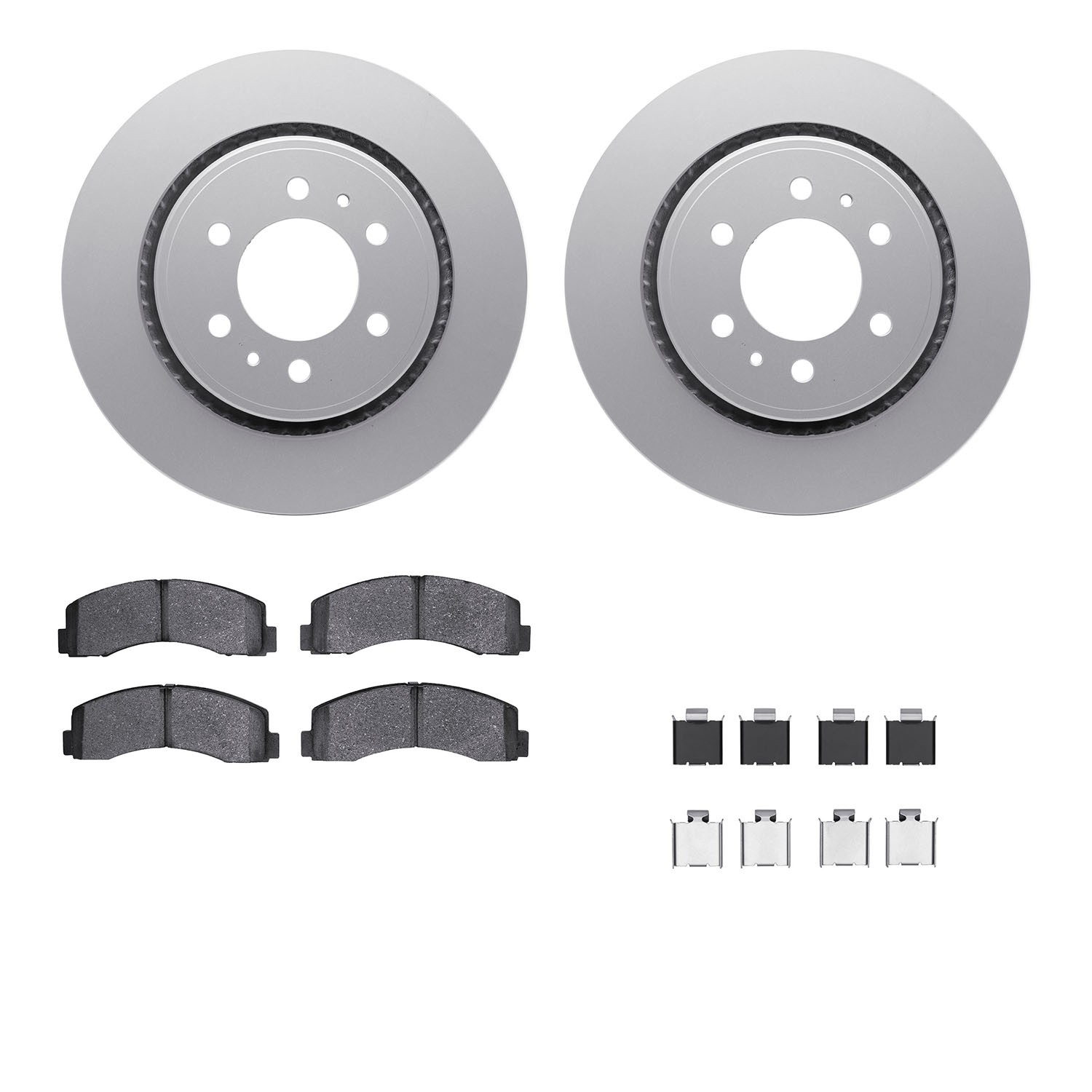 DFC GEOSPEC Coated Rotor- HD Brake Pad - Hardware