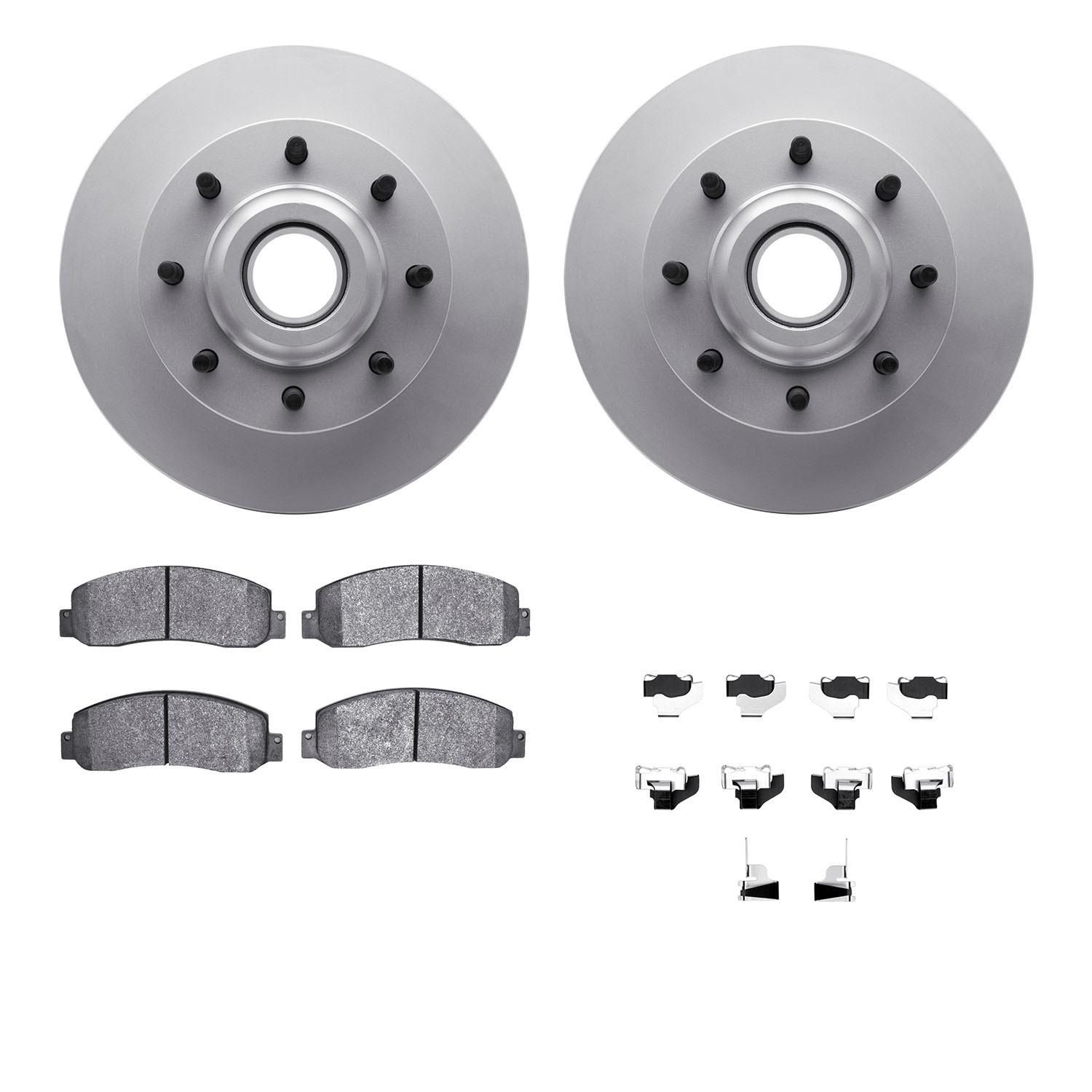 DFC GEOSPEC Coated Rotor- HD Brake Pad - Hardware