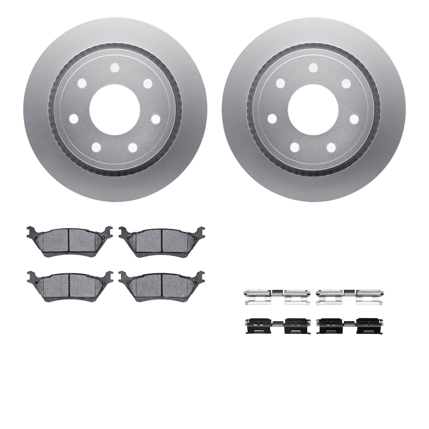 DFC GEOSPEC Coated Rotor- HD Brake Pad - Hardware