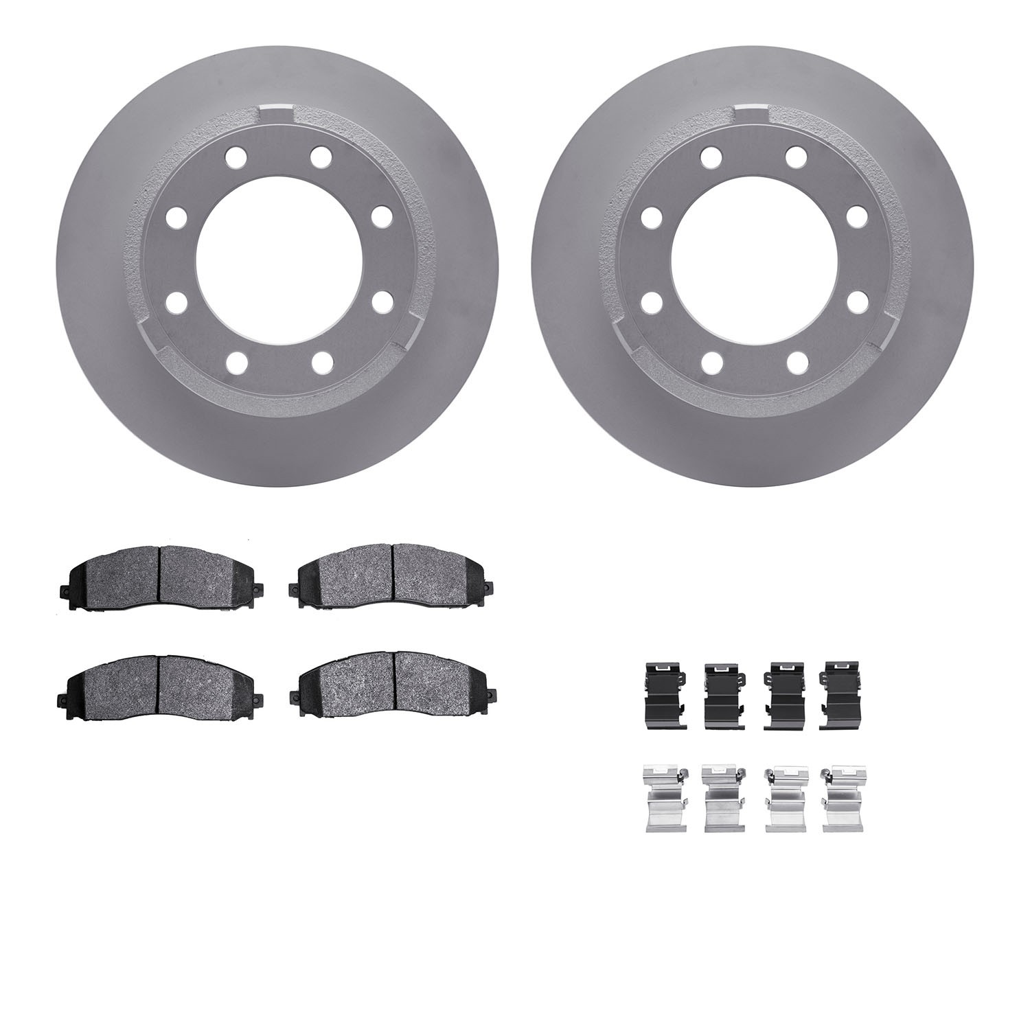 DFC GEOSPEC Coated Rotor- HD Brake Pad - Hardware