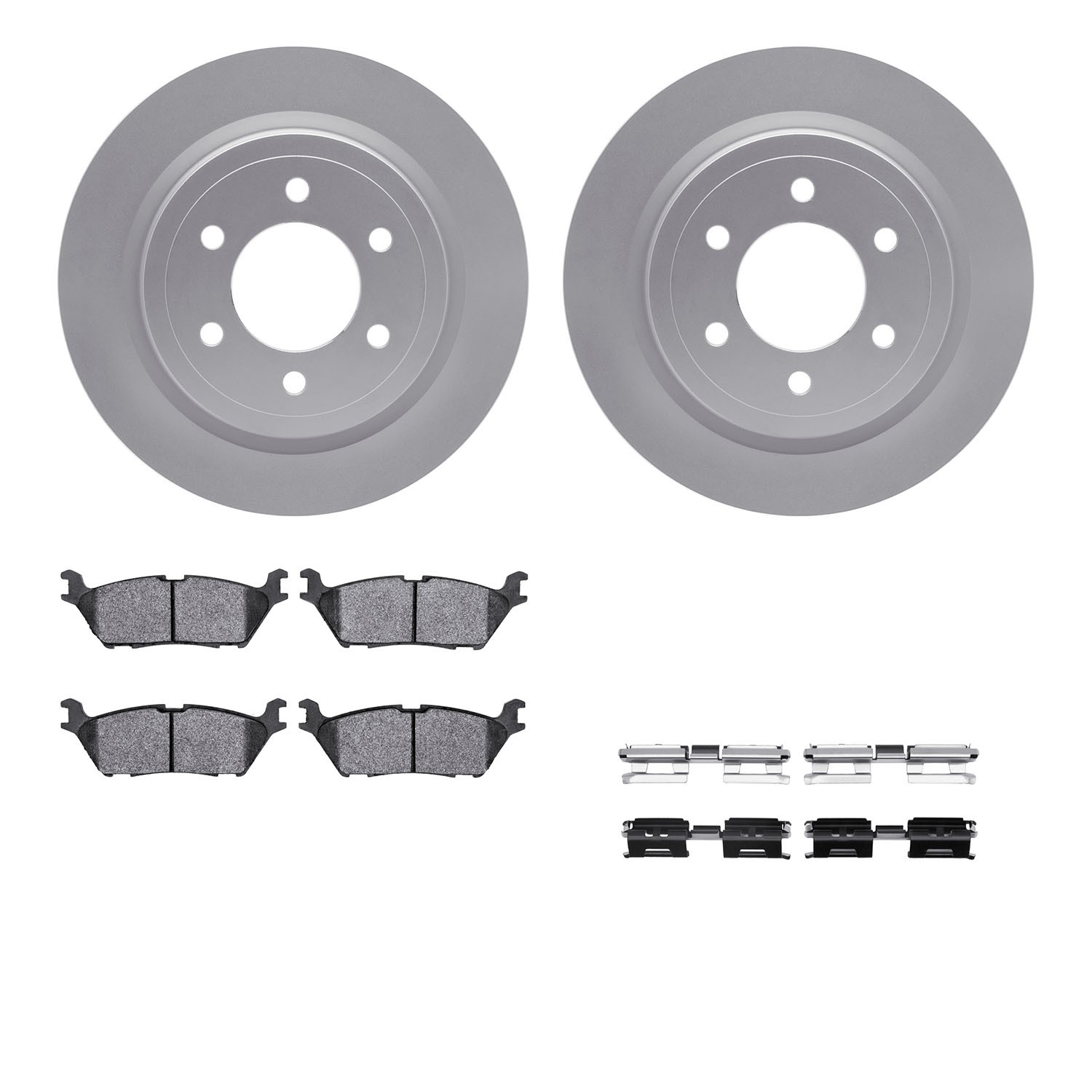 DFC GEOSPEC Coated Rotor- HD Brake Pad - Hardware