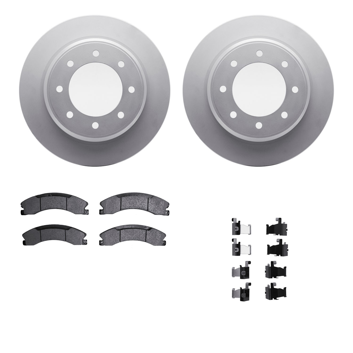 DFC GEOSPEC Coated Rotor- HD Brake Pad - Hardware