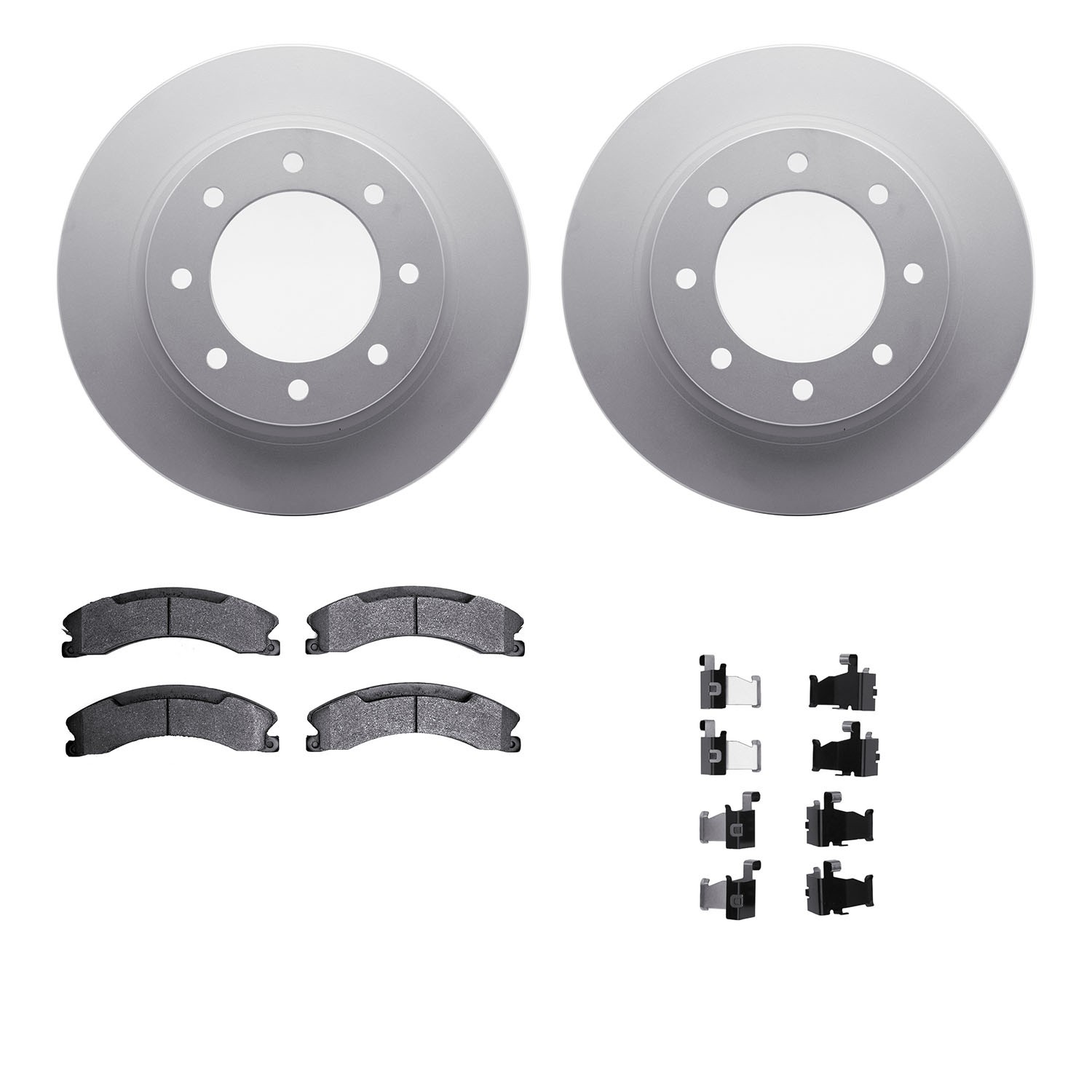 DFC GEOSPEC Coated Rotor- HD Brake Pad - Hardware