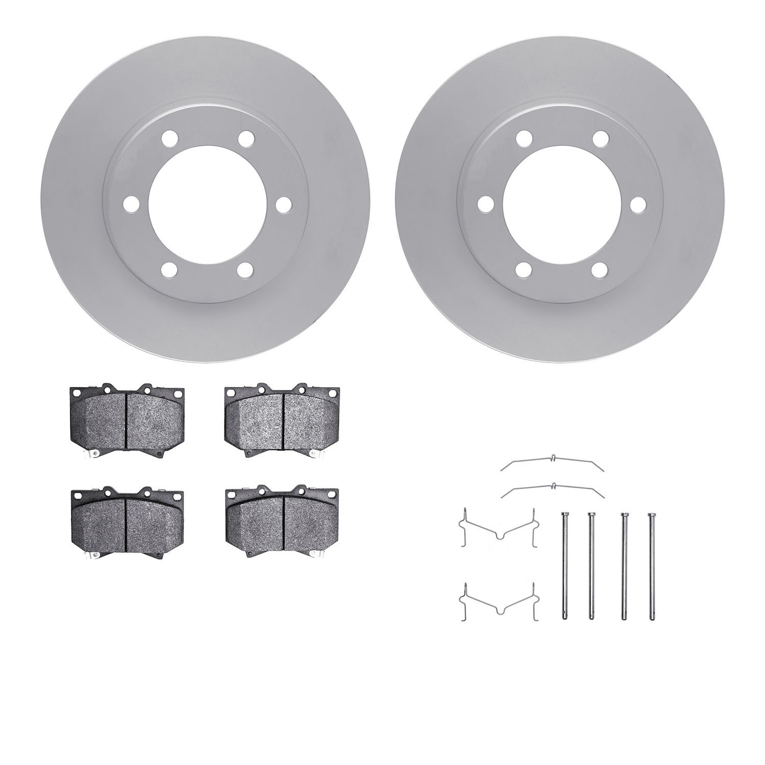 DFC GEOSPEC Coated Rotor- HD Brake Pad - Hardware