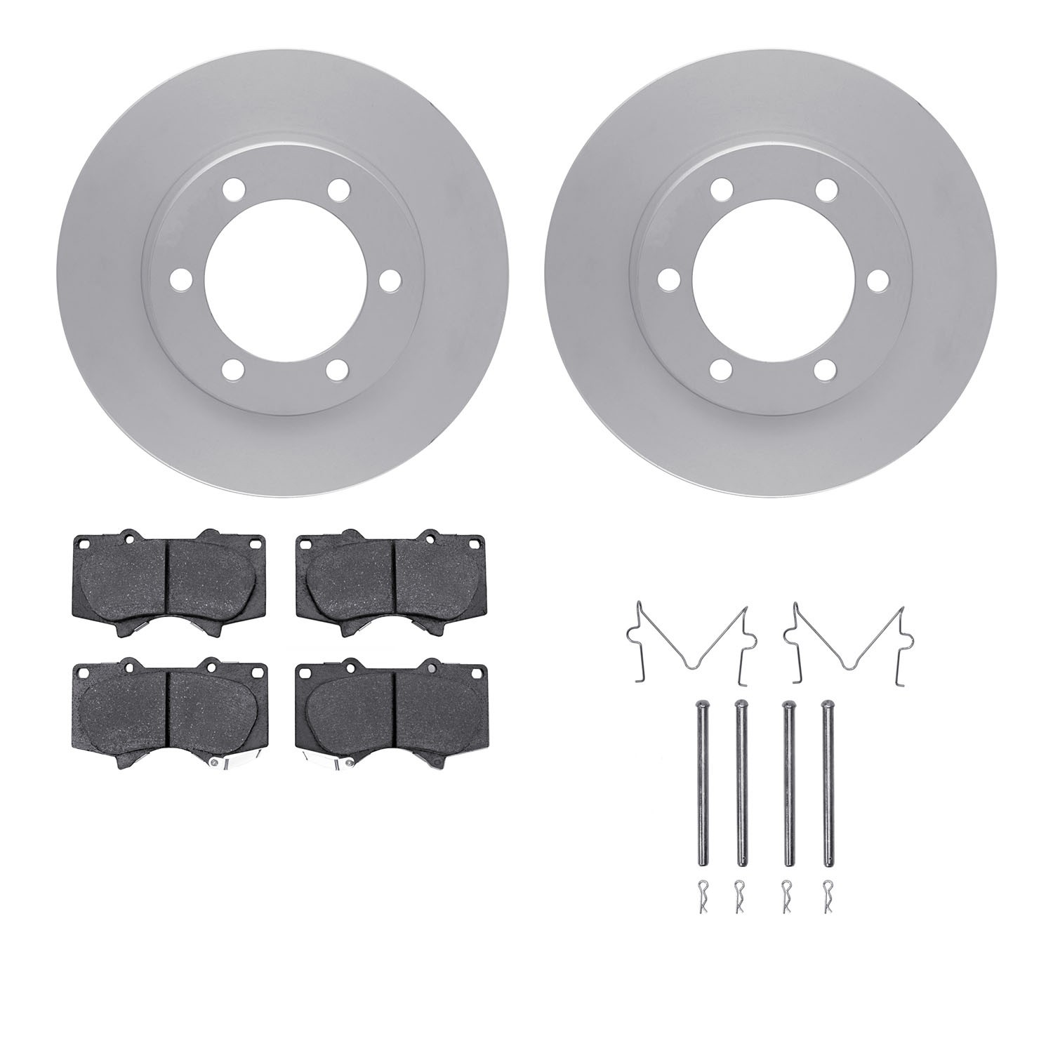 DFC GEOSPEC Coated Rotor- HD Brake Pad - Hardware