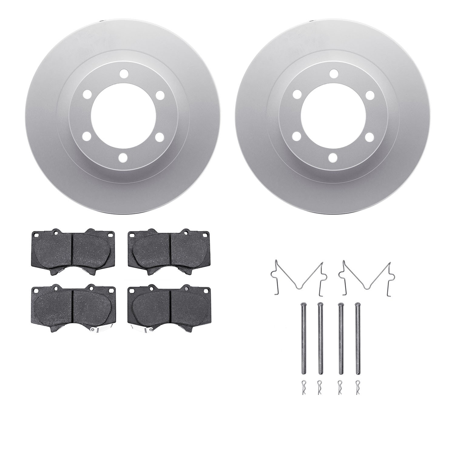 DFC GEOSPEC Coated Rotor- HD Brake Pad - Hardware