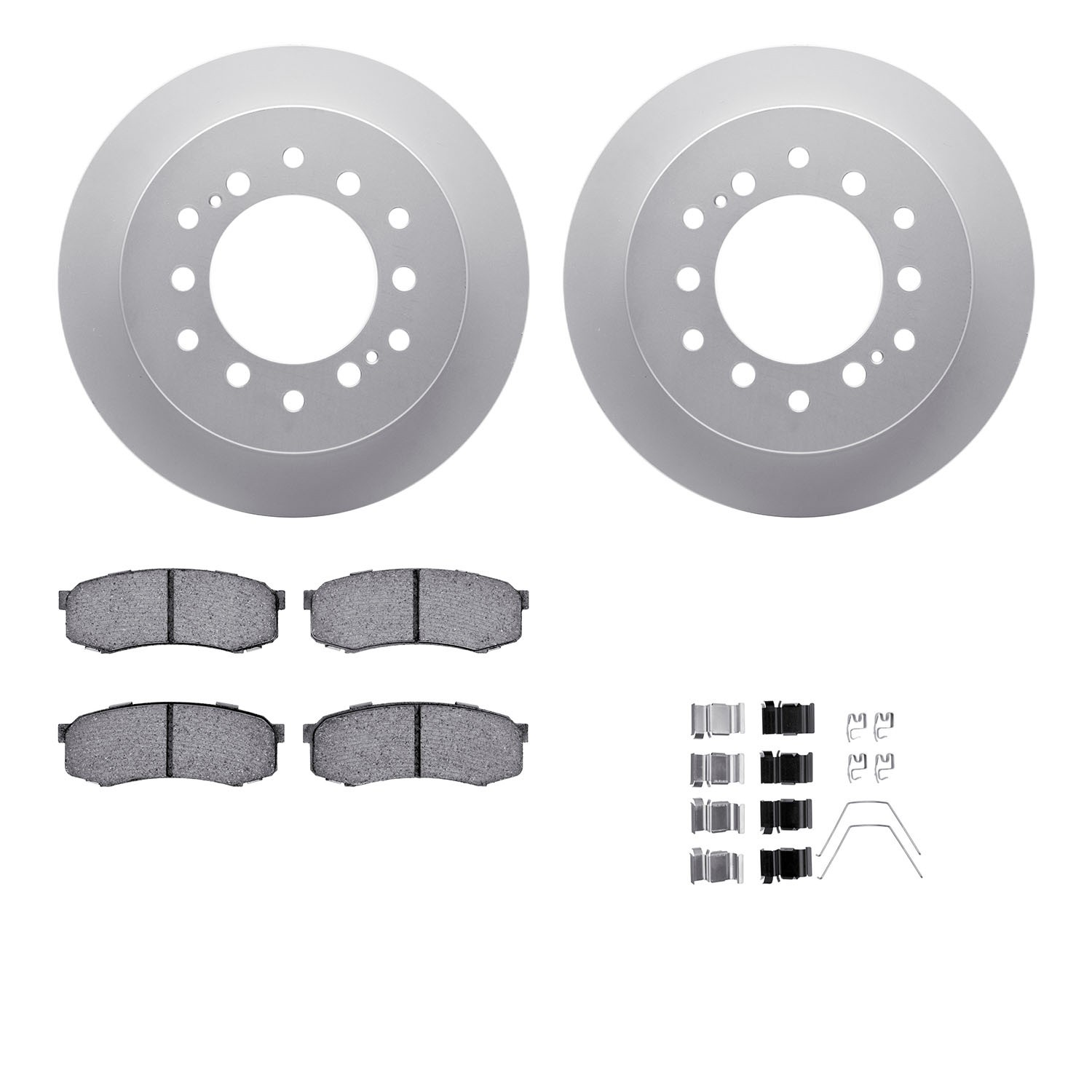 DFC GEOSPEC Coated Rotor- HD Brake Pad - Hardware