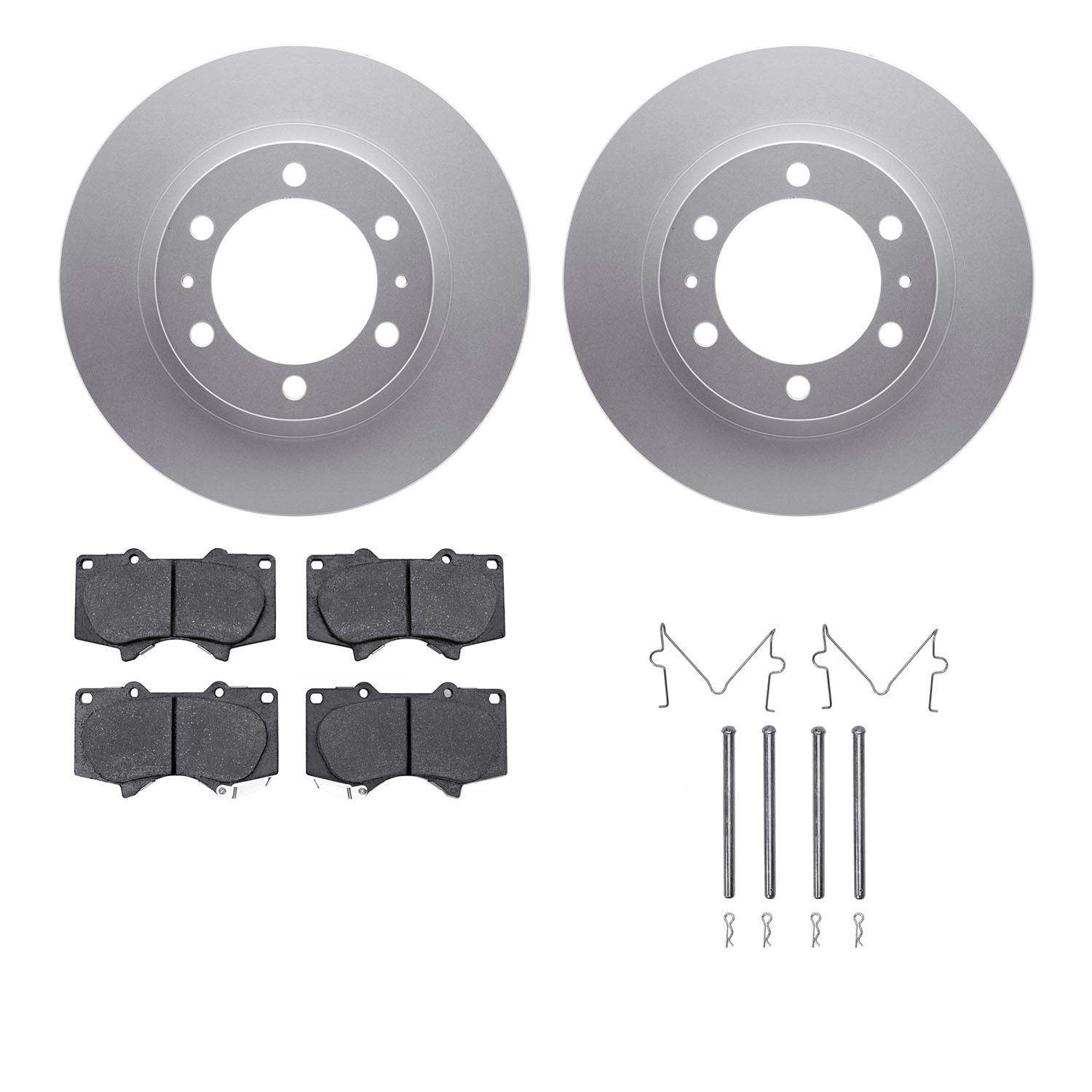 DFC GEOSPEC Coated Rotor- HD Brake Pad - Hardware